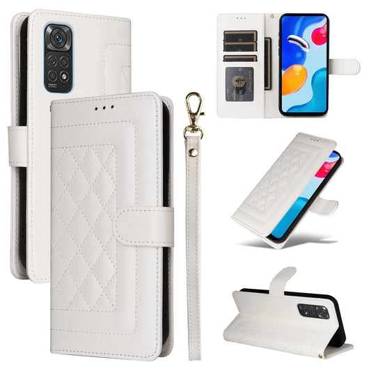 Xiaomi Redmi Note 11s / 12s Diamond Lattice Leather Flip Phone Case - Durable and Convenient Holder with Precision Cutouts