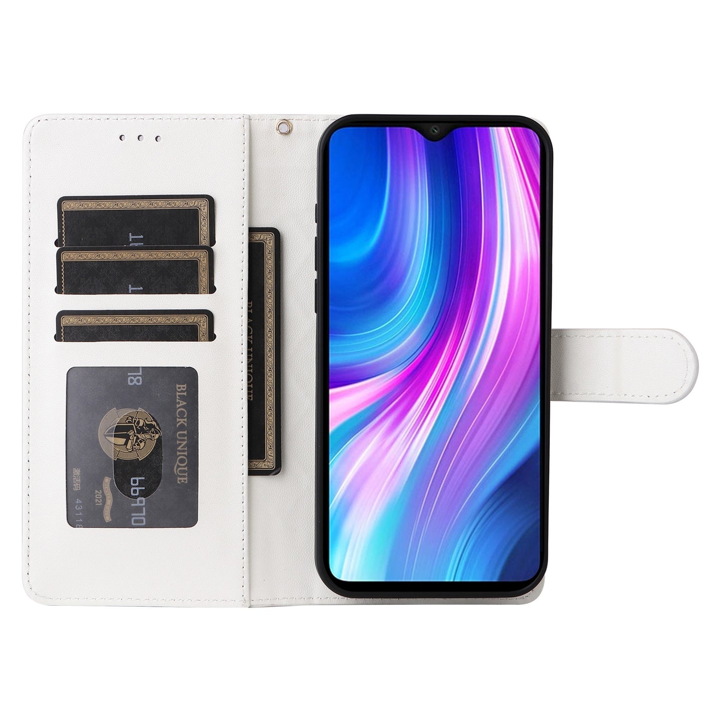 Xiaomi Redmi Note 8 Pro Diamond Lattice Leather Flip Phone Case - Durable and Convenient Holder with Precision Cutouts