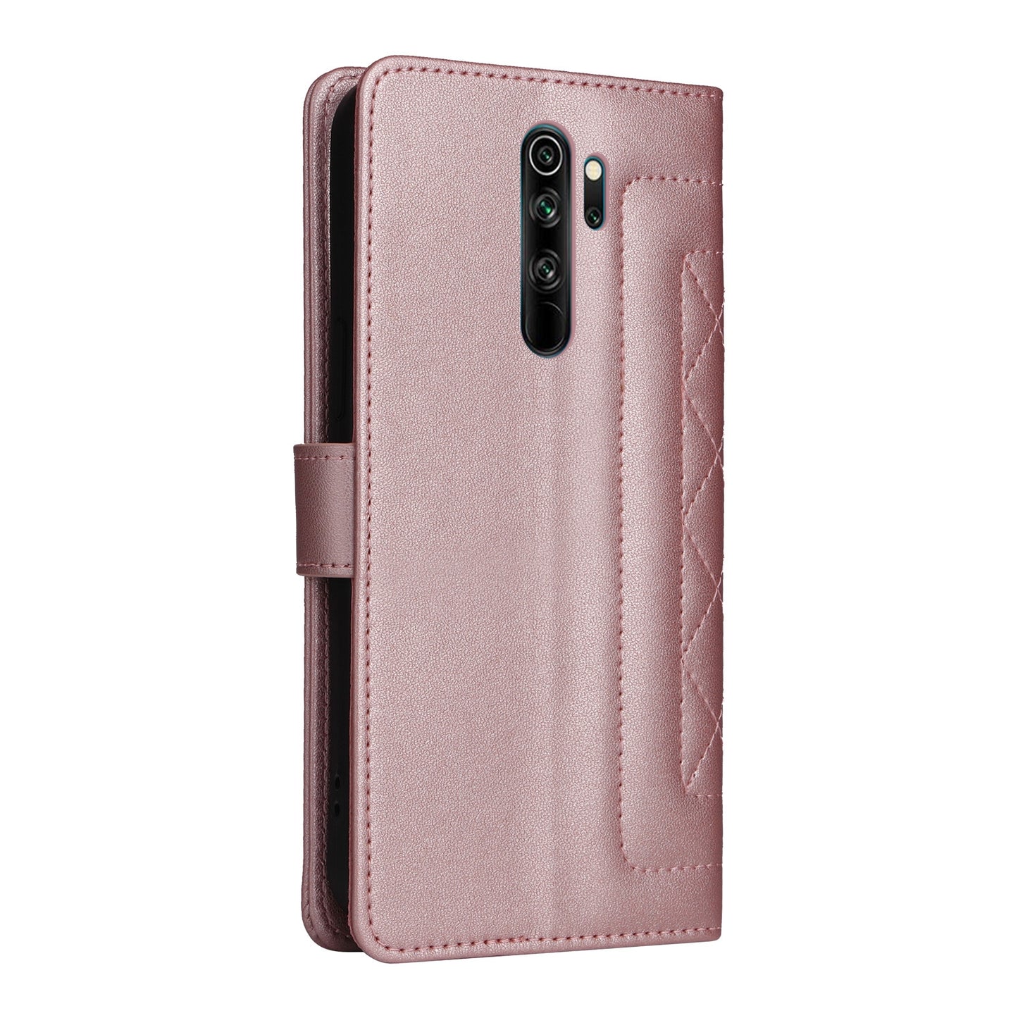 Xiaomi Redmi Note 8 Pro Diamond Lattice Leather Flip Phone Case - Durable and Convenient Holder with Precision Cutouts