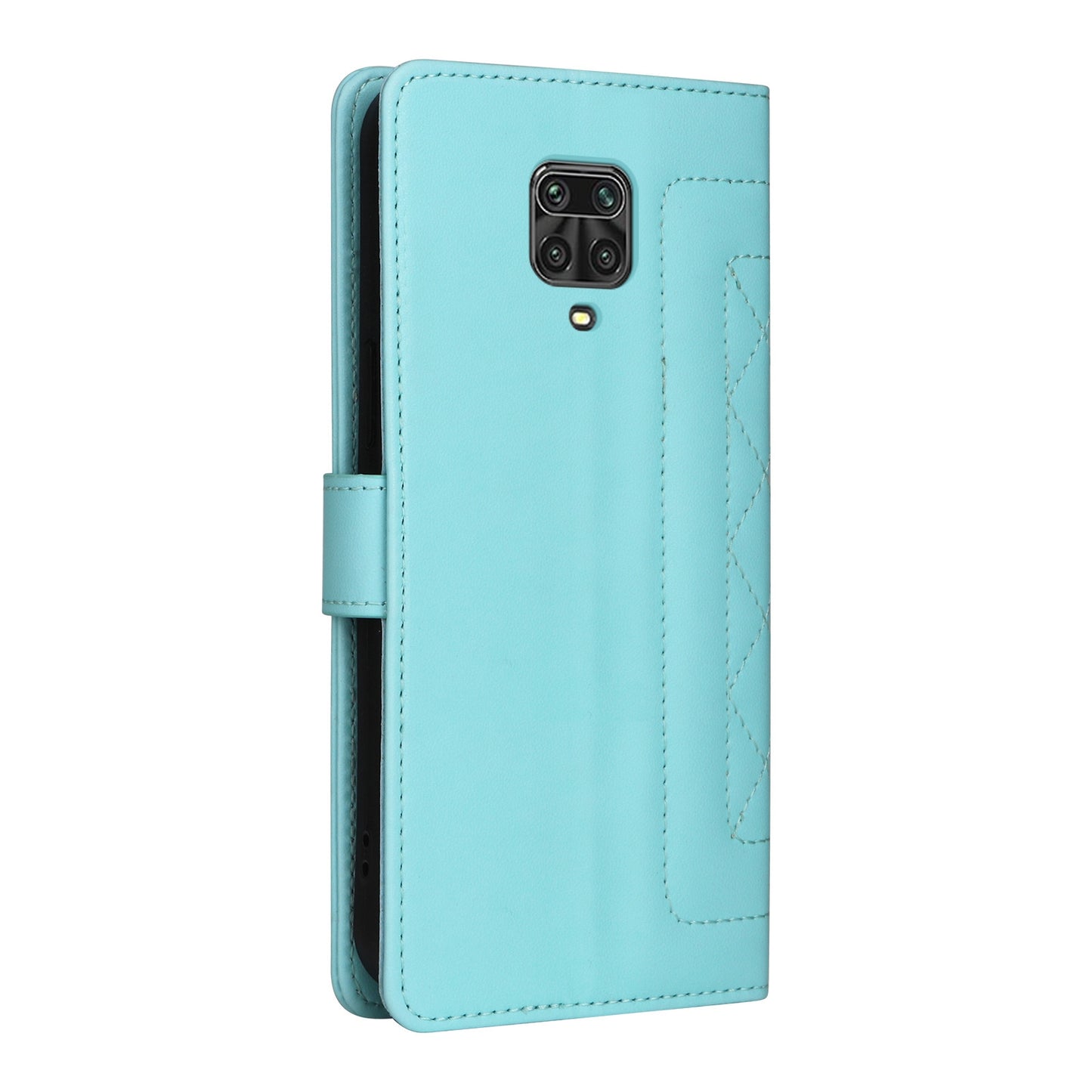 Xiaomi Redmi Note 9s Diamond Lattice Leather Flip Phone Case - Durable and Convenient Holder with Precision Cutouts