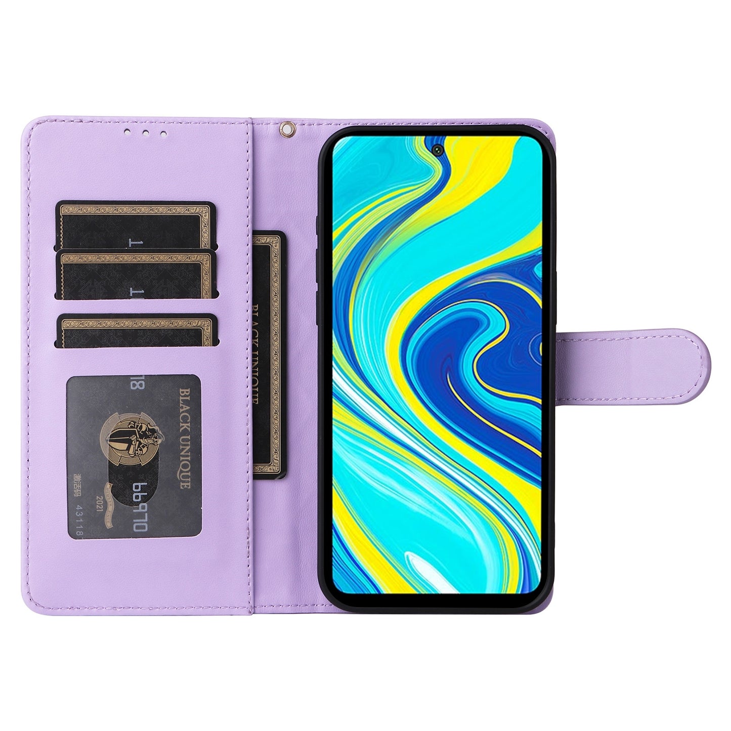 Xiaomi Redmi Note 9s Diamond Lattice Leather Flip Phone Case - Durable and Convenient Holder with Precision Cutouts