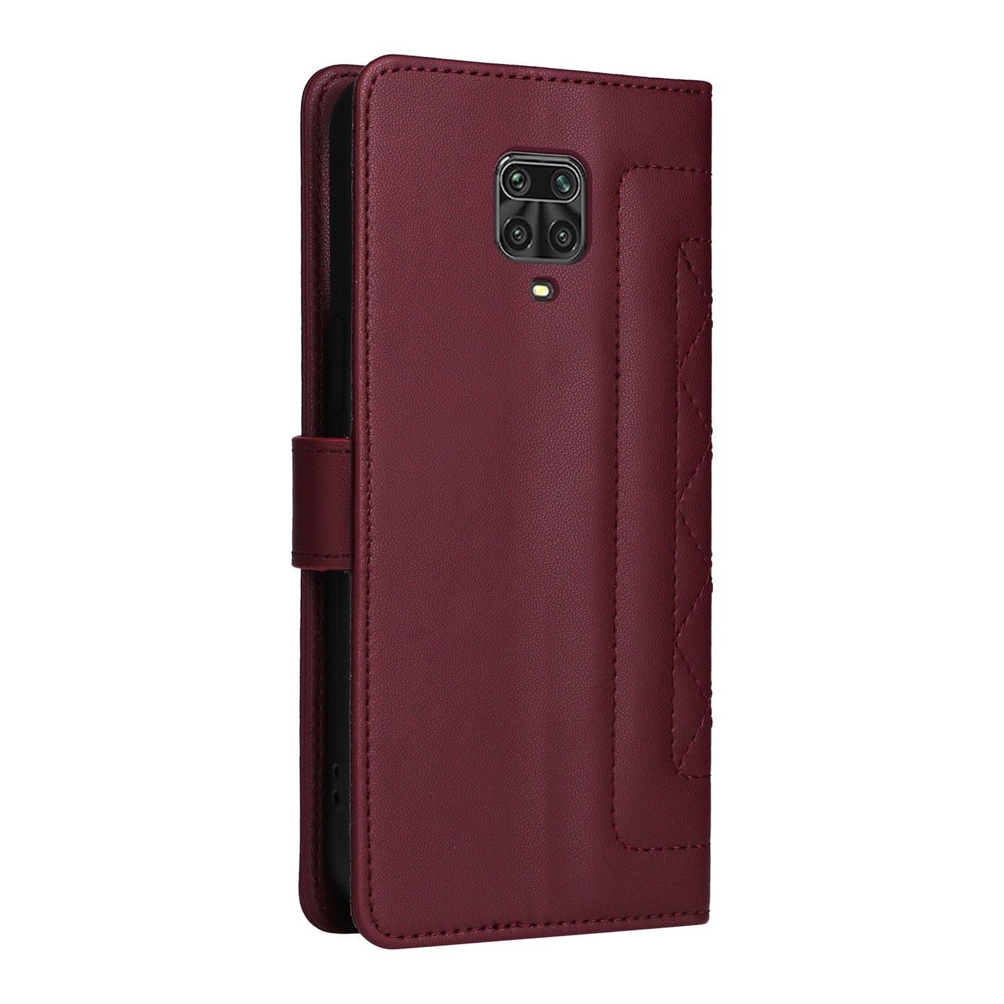 Xiaomi Redmi Note 9s Diamond Lattice Leather Flip Phone Case - Durable and Convenient Holder with Precision Cutouts