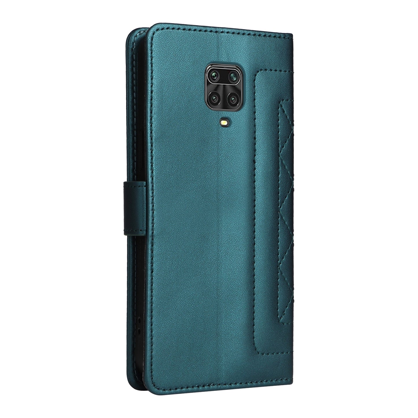 Xiaomi Redmi Note 9s Diamond Lattice Leather Flip Phone Case - Durable and Convenient Holder with Precision Cutouts