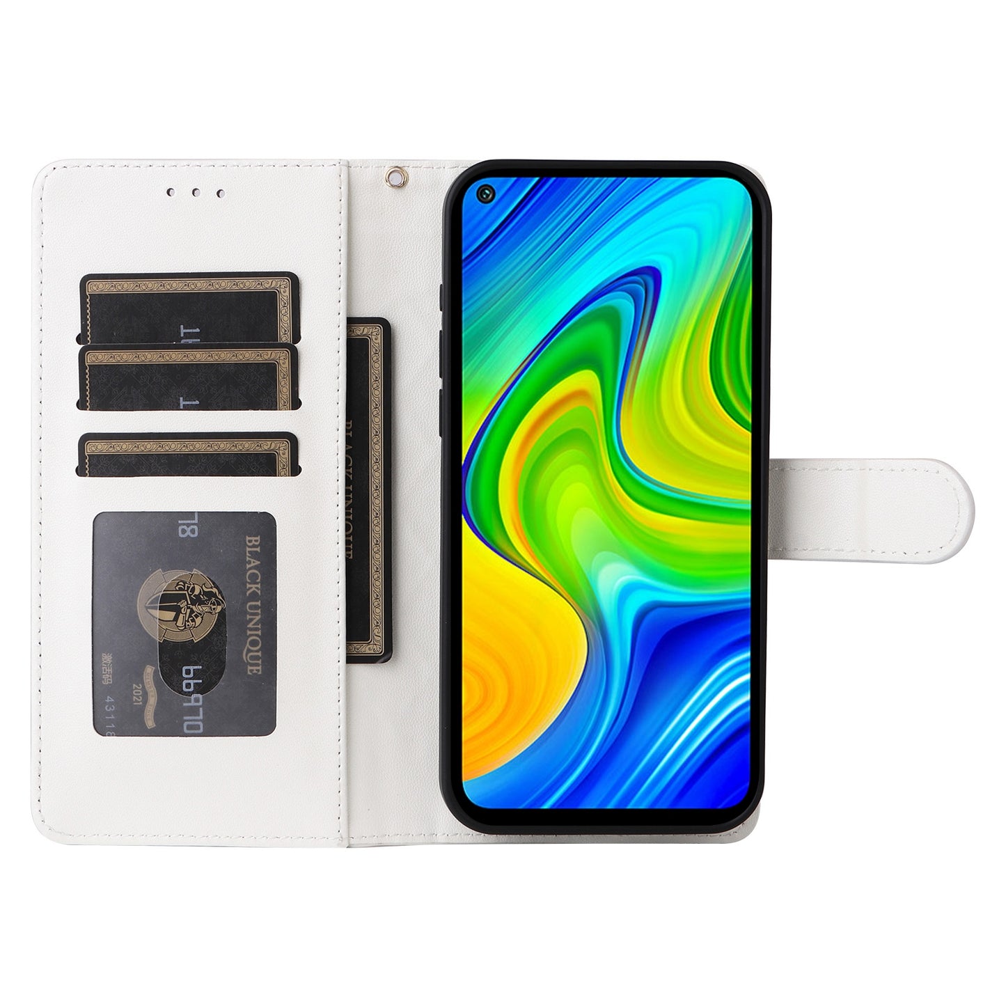 Xiaomi Redmi Note 9 Diamond Lattice Leather Flip Phone Case - Durable and Convenient Holder with Precision Cutouts