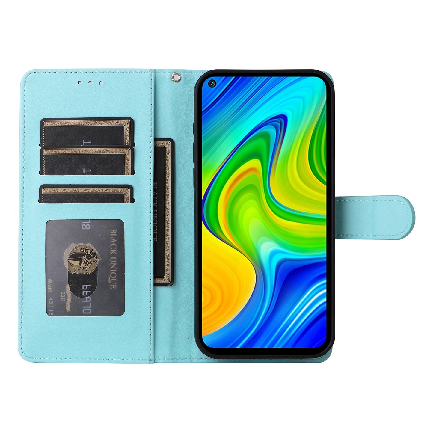 Xiaomi Redmi Note 9 Diamond Lattice Leather Flip Phone Case - Durable and Convenient Holder with Precision Cutouts