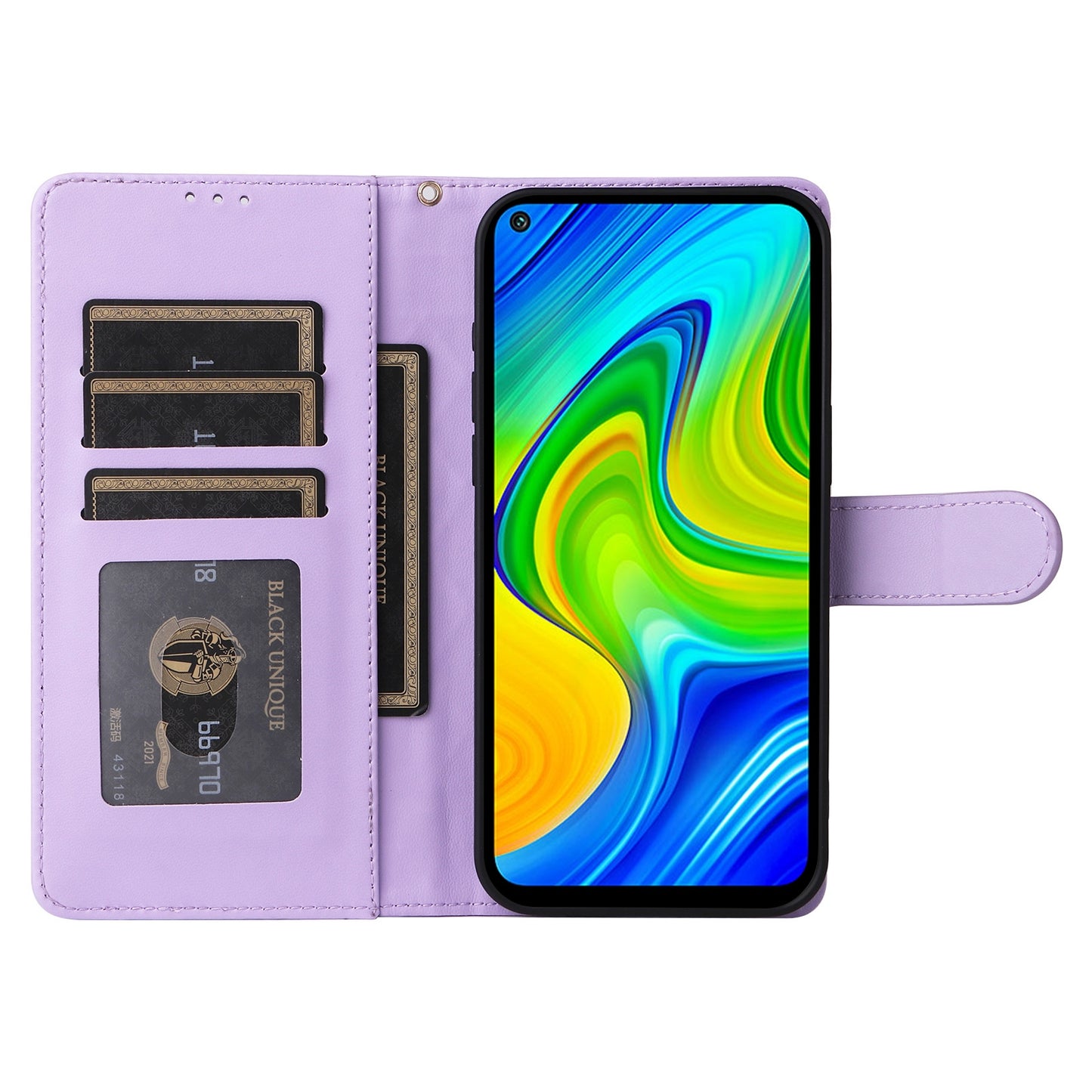 Xiaomi Redmi Note 9 Diamond Lattice Leather Flip Phone Case - Durable and Convenient Holder with Precision Cutouts