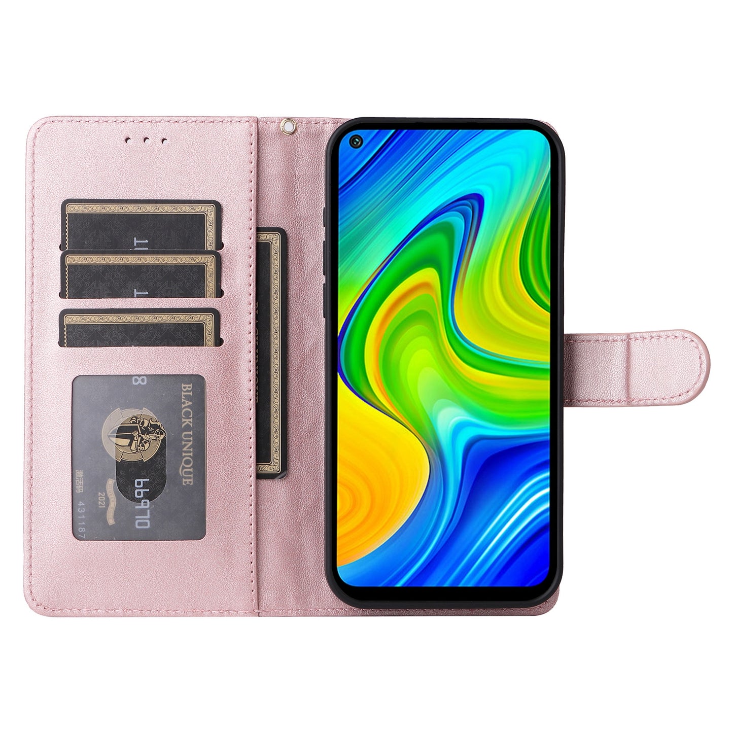 Xiaomi Redmi Note 9 Diamond Lattice Leather Flip Phone Case - Durable and Convenient Holder with Precision Cutouts