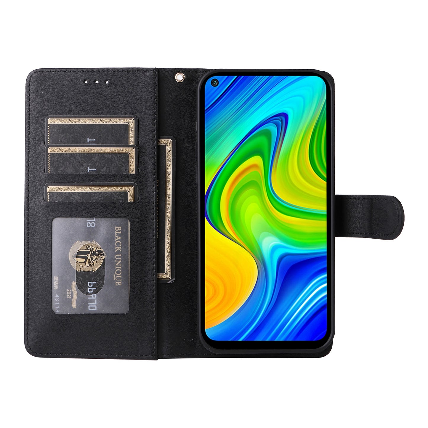 Xiaomi Redmi Note 9 Diamond Lattice Leather Flip Phone Case - Durable and Convenient Holder with Precision Cutouts