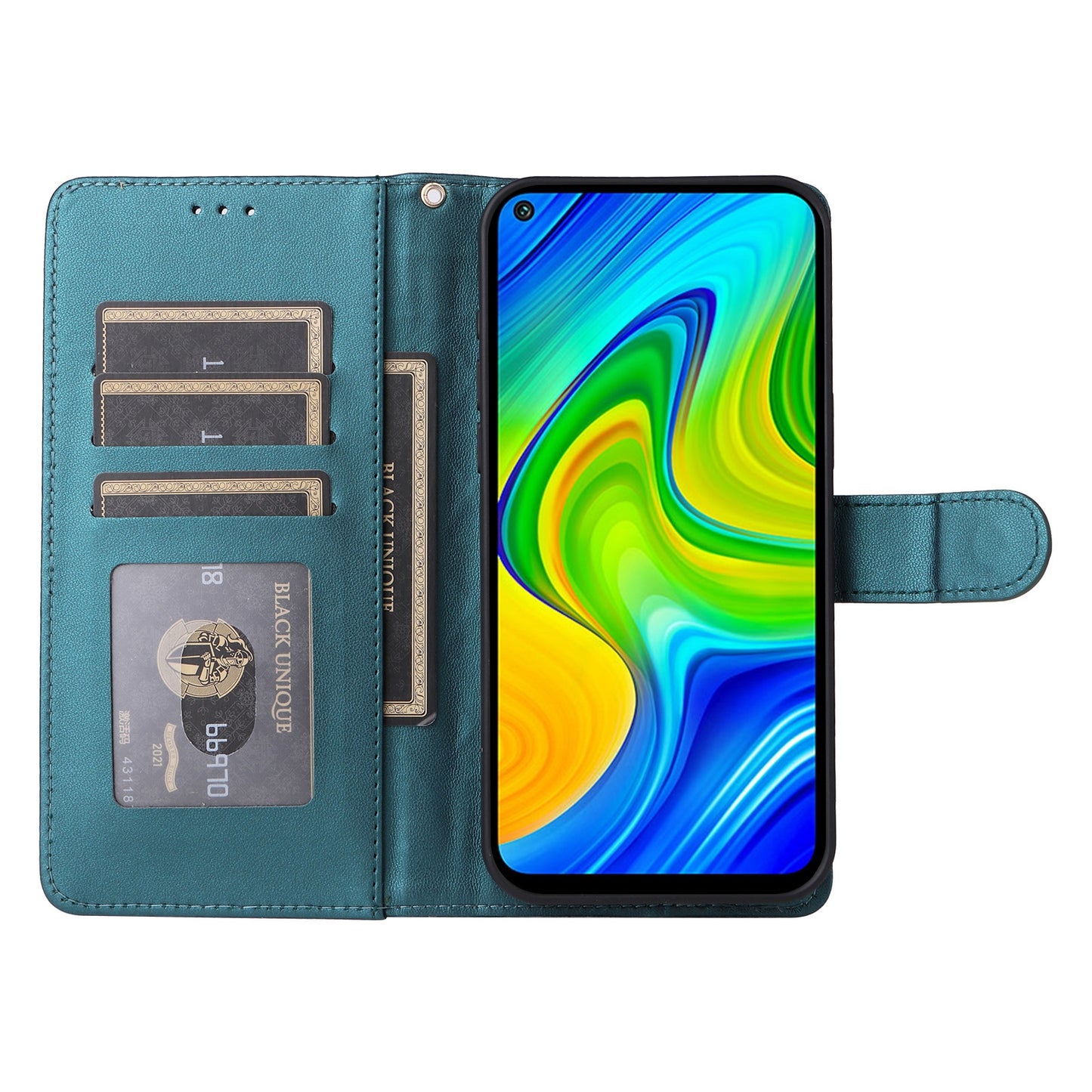 Xiaomi Redmi Note 9 Diamond Lattice Leather Flip Phone Case - Durable and Convenient Holder with Precision Cutouts