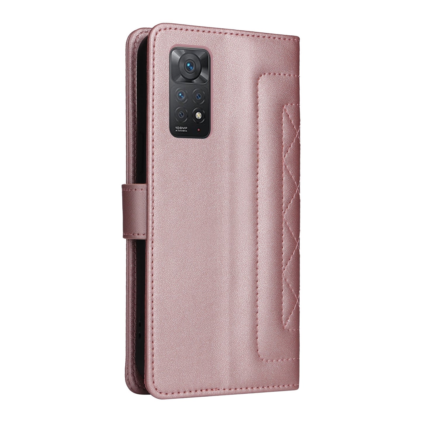 Xiaomi Redmi Note 11 Pro Global Diamond Lattice Leather Flip Phone Case - Durable and Convenient Holder with Precision Cutouts
