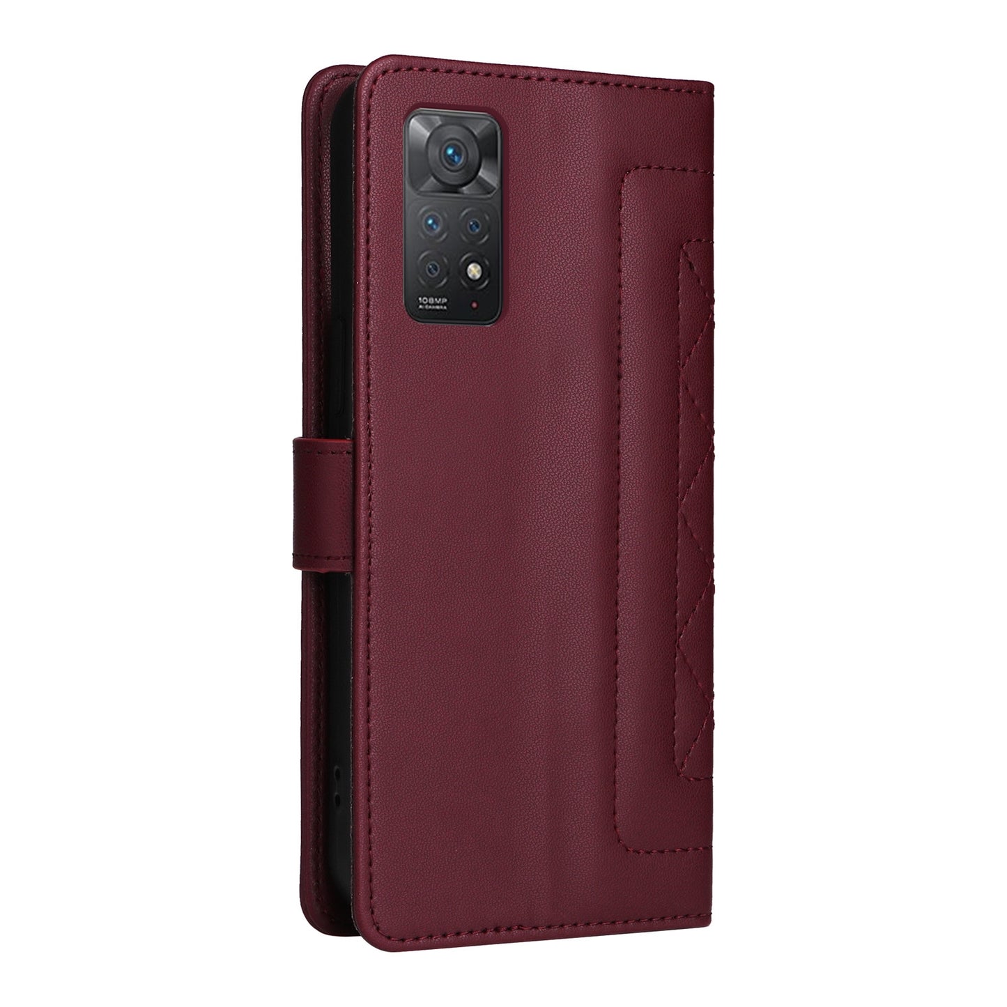 Xiaomi Redmi Note 11 Pro Global Diamond Lattice Leather Flip Phone Case - Durable and Convenient Holder with Precision Cutouts