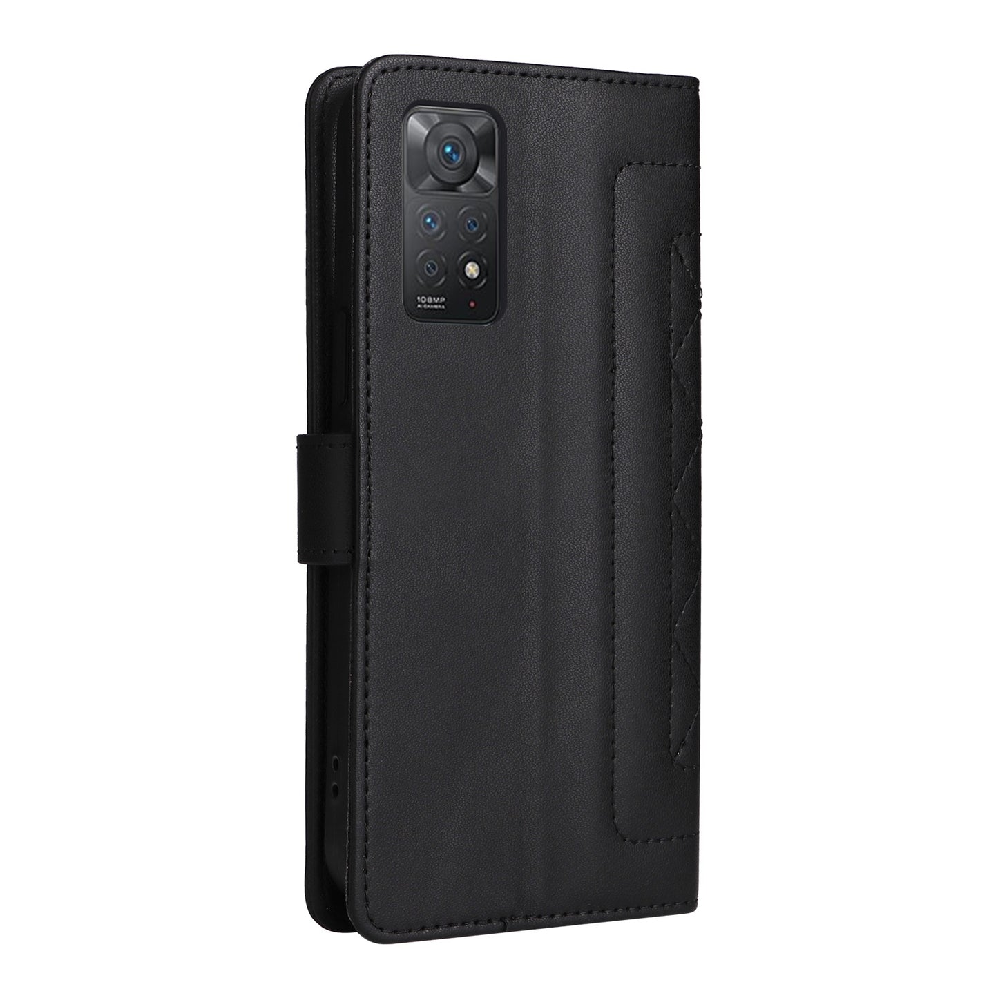 Xiaomi Redmi Note 11 Pro Global Diamond Lattice Leather Flip Phone Case - Durable and Convenient Holder with Precision Cutouts