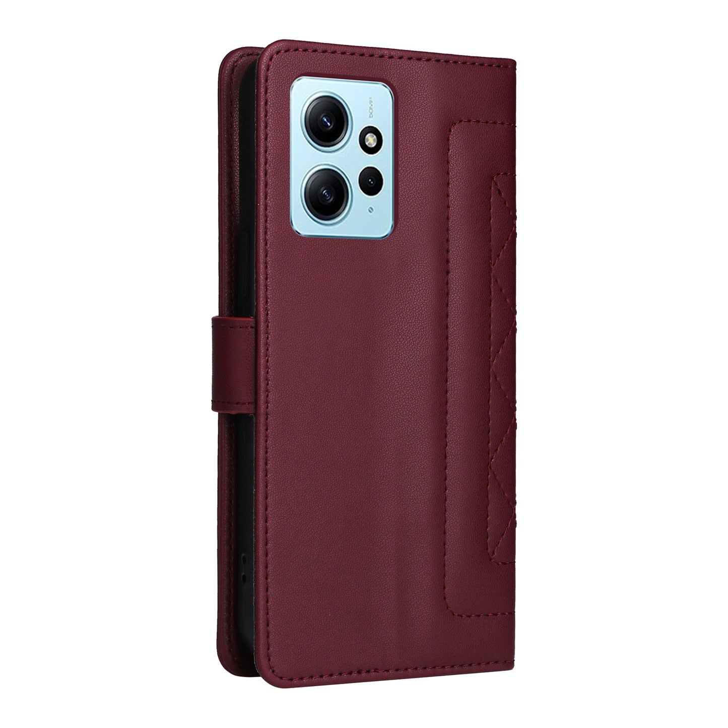 Xiaomi Redmi Note 12 4G Diamond Lattice Leather Flip Phone Case - Durable and Convenient Holder with Precision Cutouts