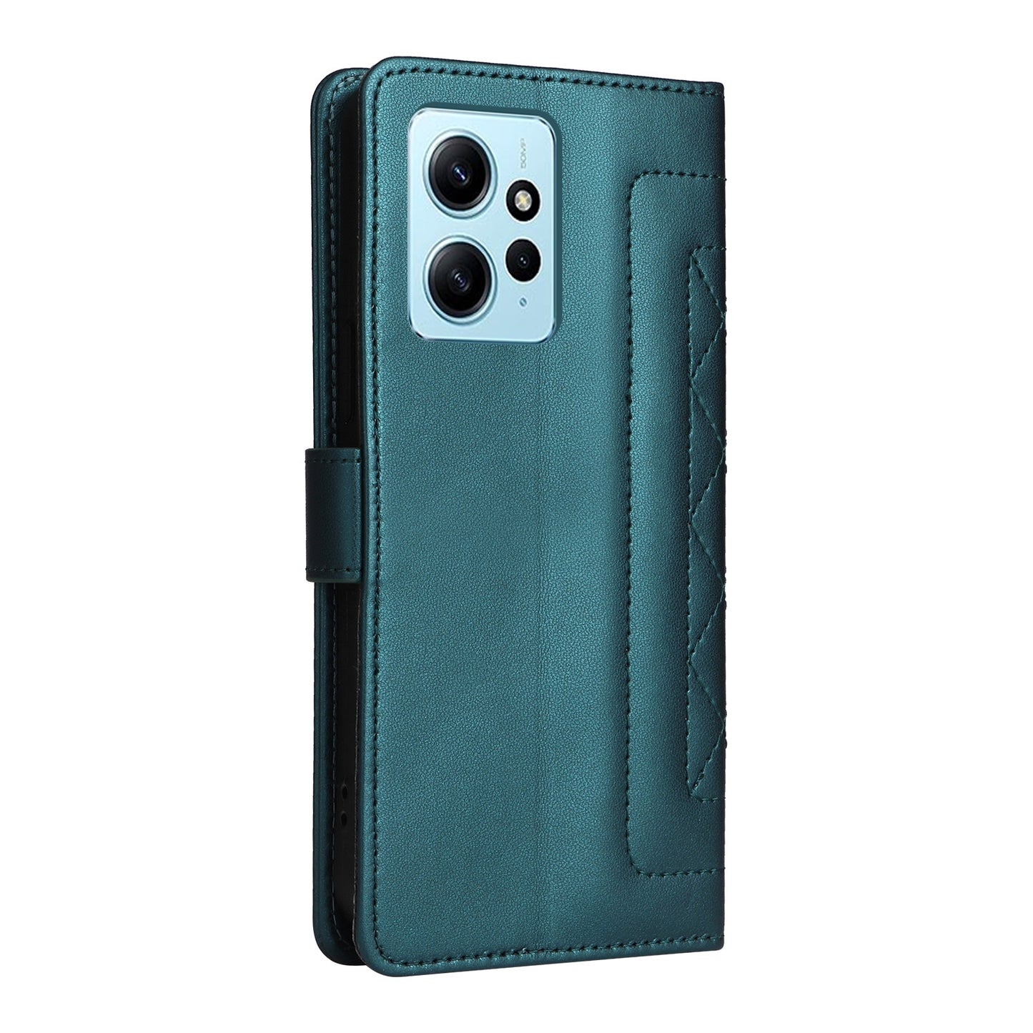 Xiaomi Redmi Note 12 4G Diamond Lattice Leather Flip Phone Case - Durable and Convenient Holder with Precision Cutouts