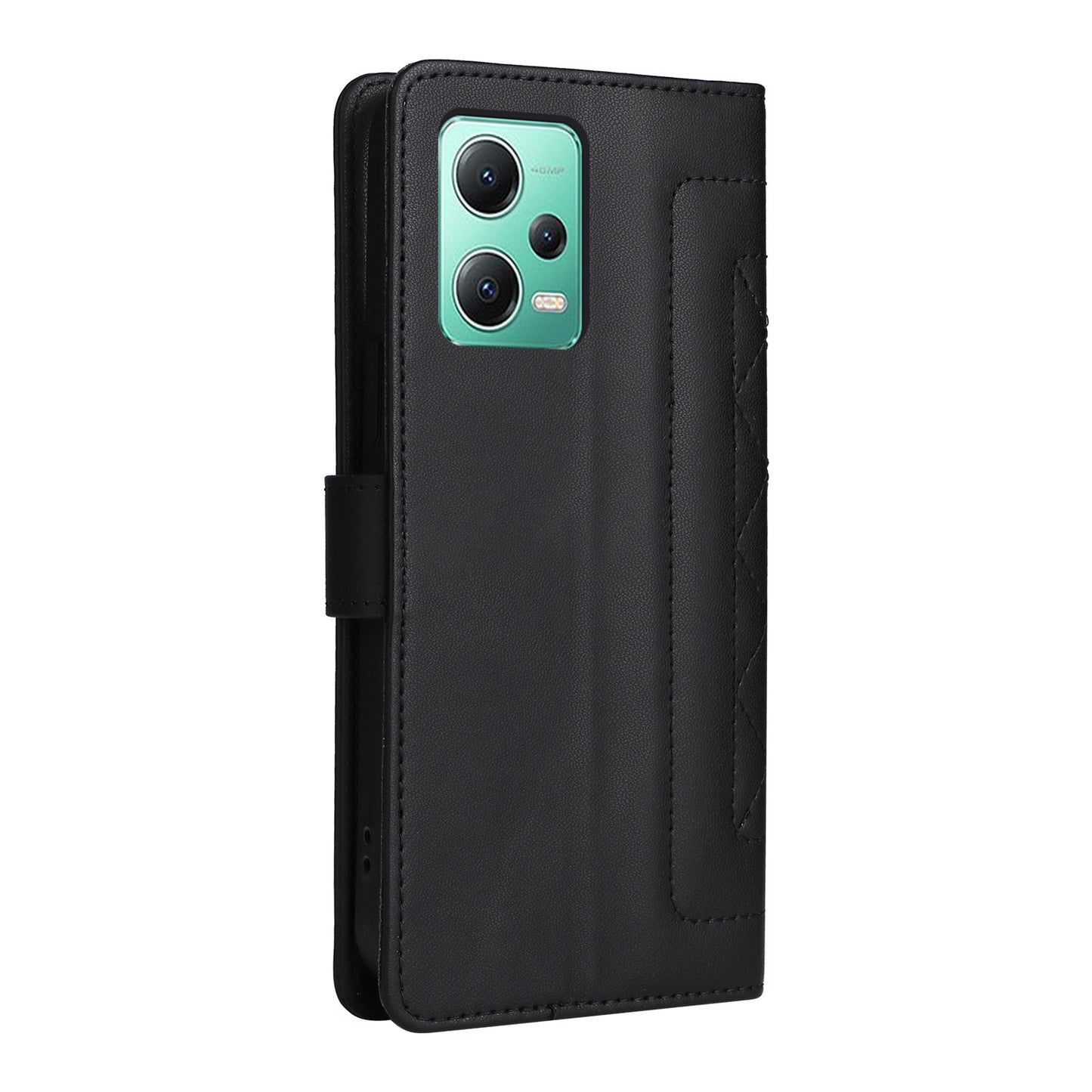 Xiaomi Redmi Note 12 5G / Poco X5 Diamond Lattice Leather Flip Phone Case - Durable and Convenient Holder with Precision Cutouts