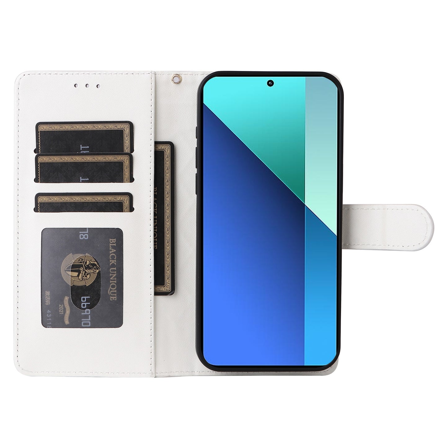 Xiaomi Redmi Note 13 4G Diamond Lattice Leather Flip Phone Case - Durable and Convenient Holder with Precision Cutouts