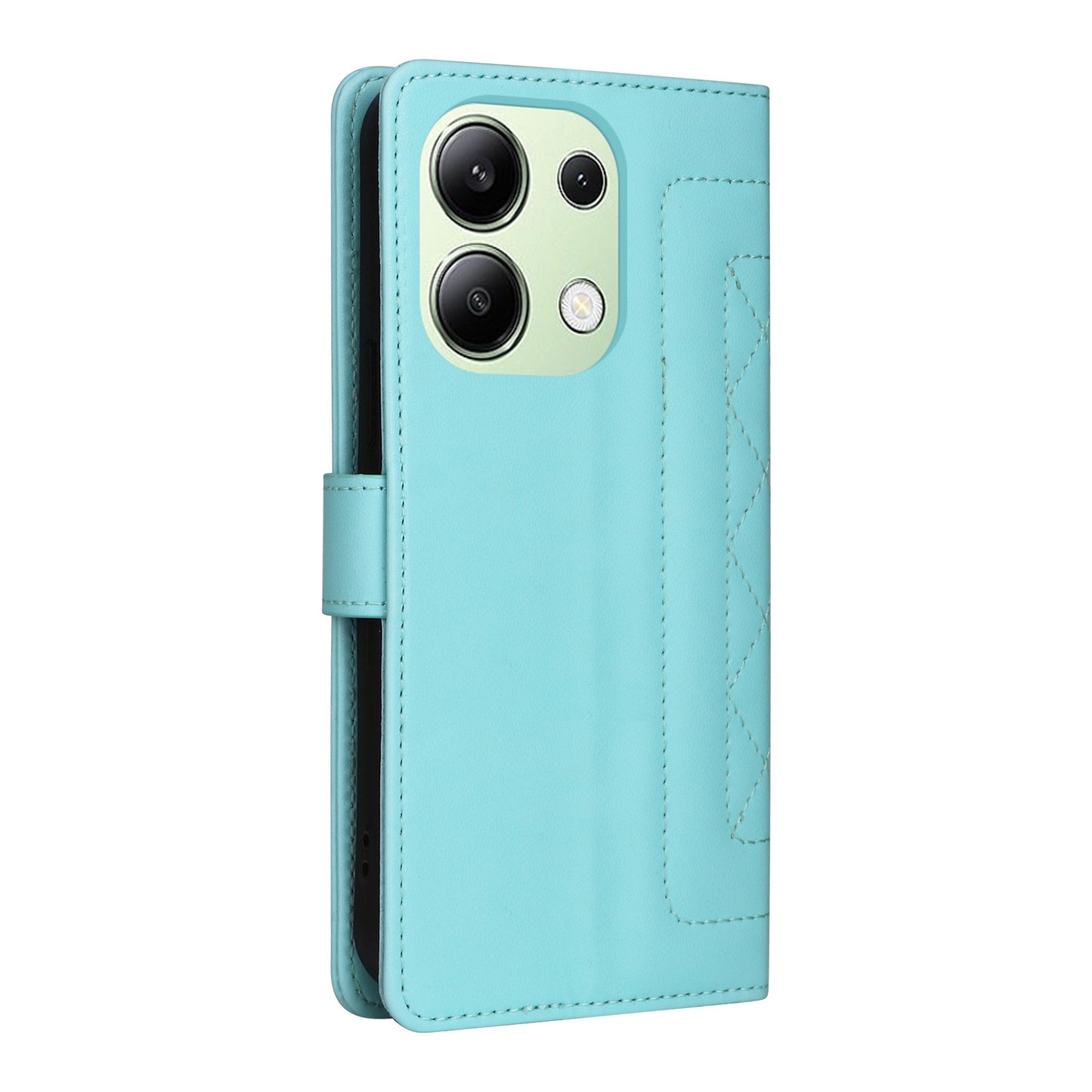 Xiaomi Redmi Note 13 4G Diamond Lattice Leather Flip Phone Case - Durable and Convenient Holder with Precision Cutouts
