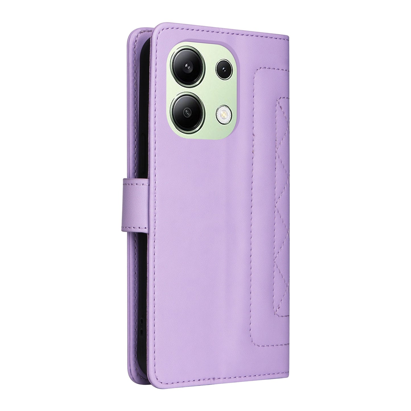 Xiaomi Redmi Note 13 4G Diamond Lattice Leather Flip Phone Case - Durable and Convenient Holder with Precision Cutouts