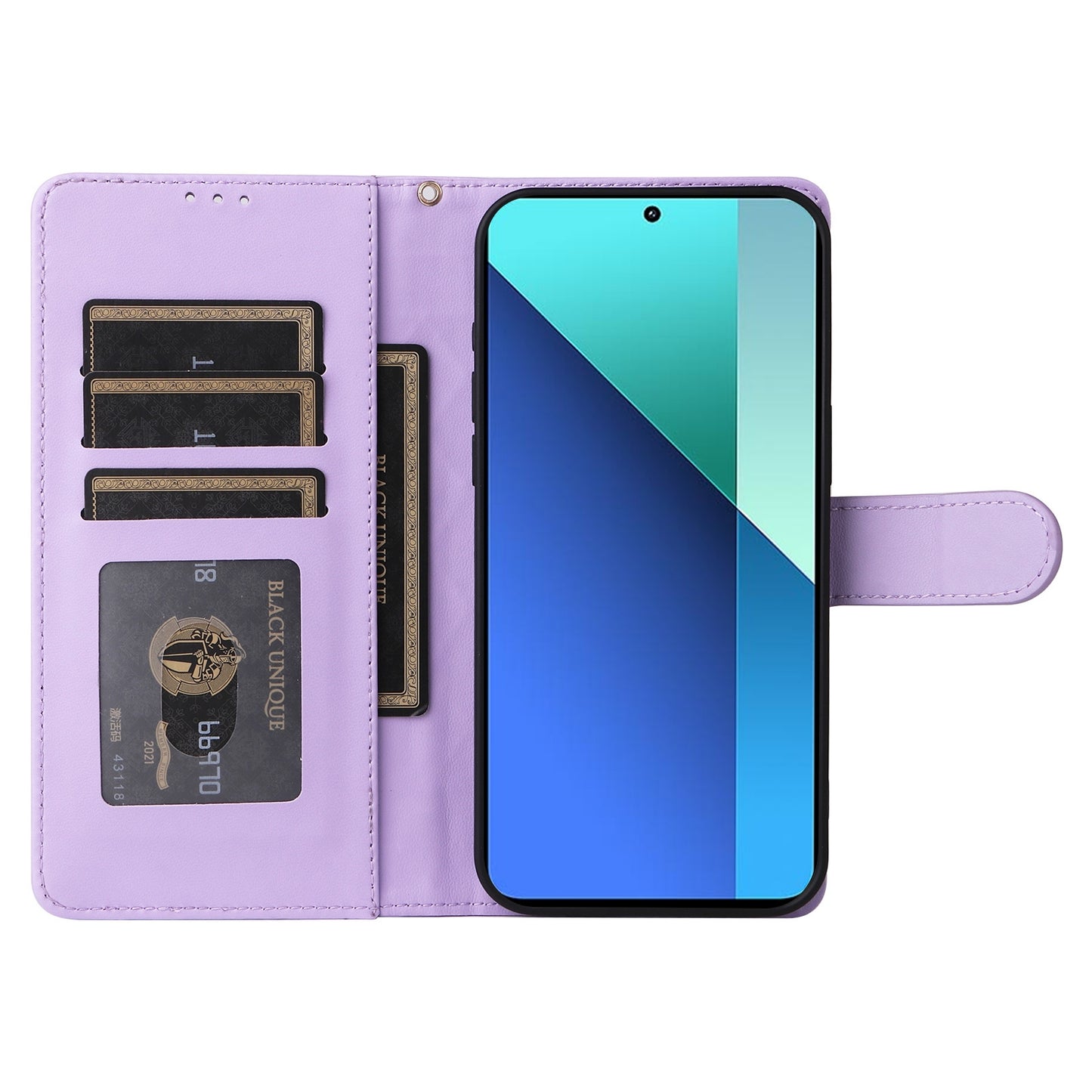 Xiaomi Redmi Note 13 4G Diamond Lattice Leather Flip Phone Case - Durable and Convenient Holder with Precision Cutouts