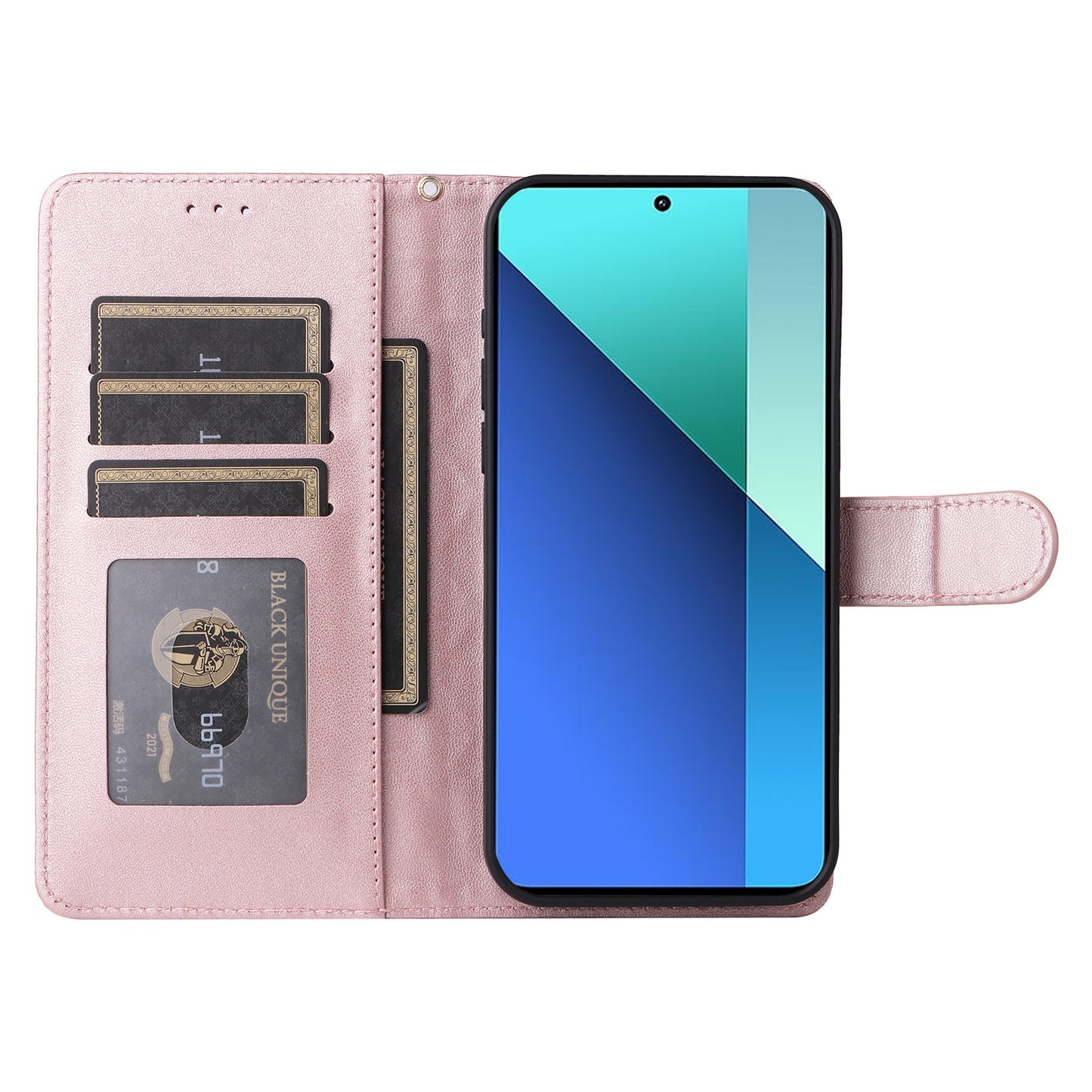 Xiaomi Redmi Note 13 4G Diamond Lattice Leather Flip Phone Case - Durable and Convenient Holder with Precision Cutouts
