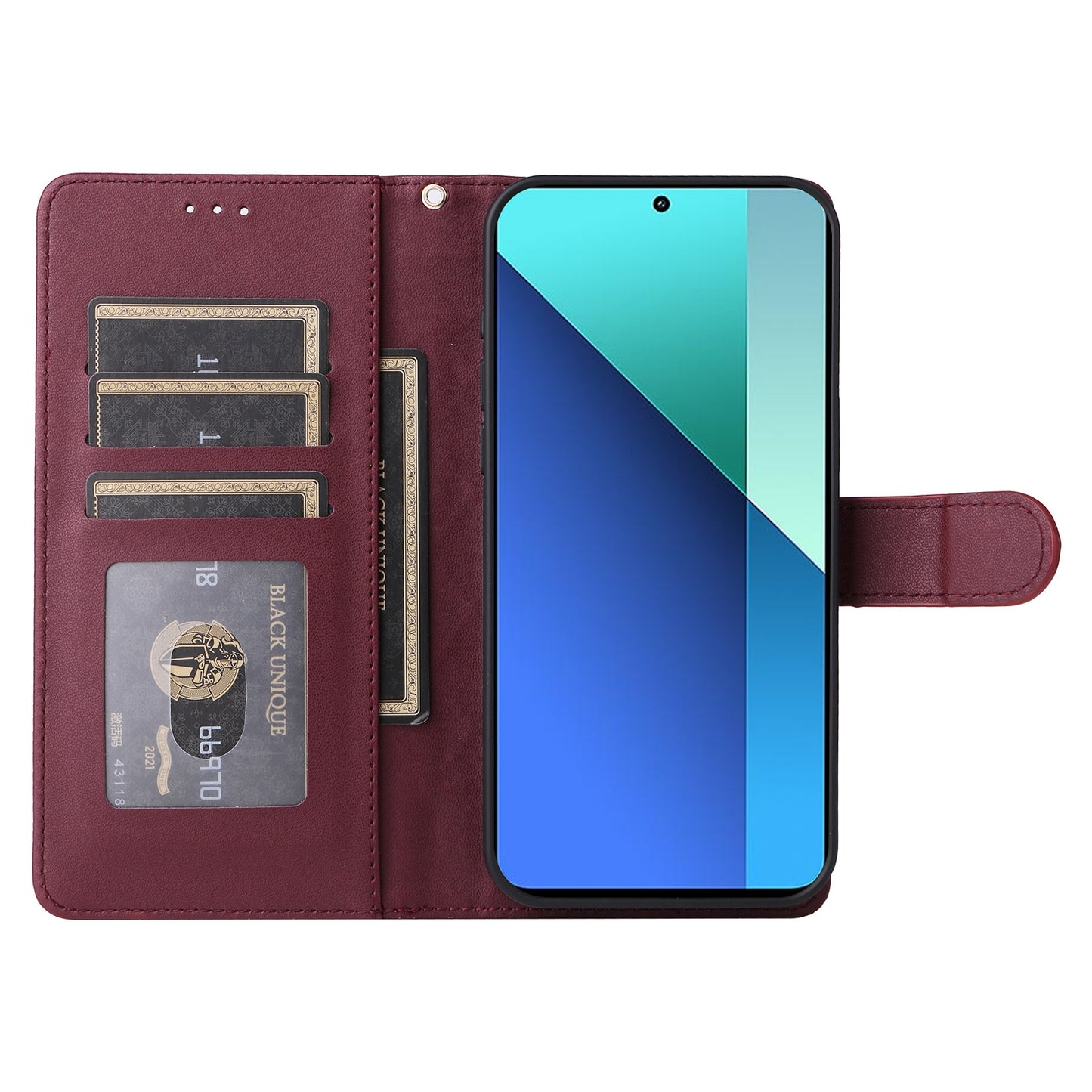 Xiaomi Redmi Note 13 4G Diamond Lattice Leather Flip Phone Case - Durable and Convenient Holder with Precision Cutouts