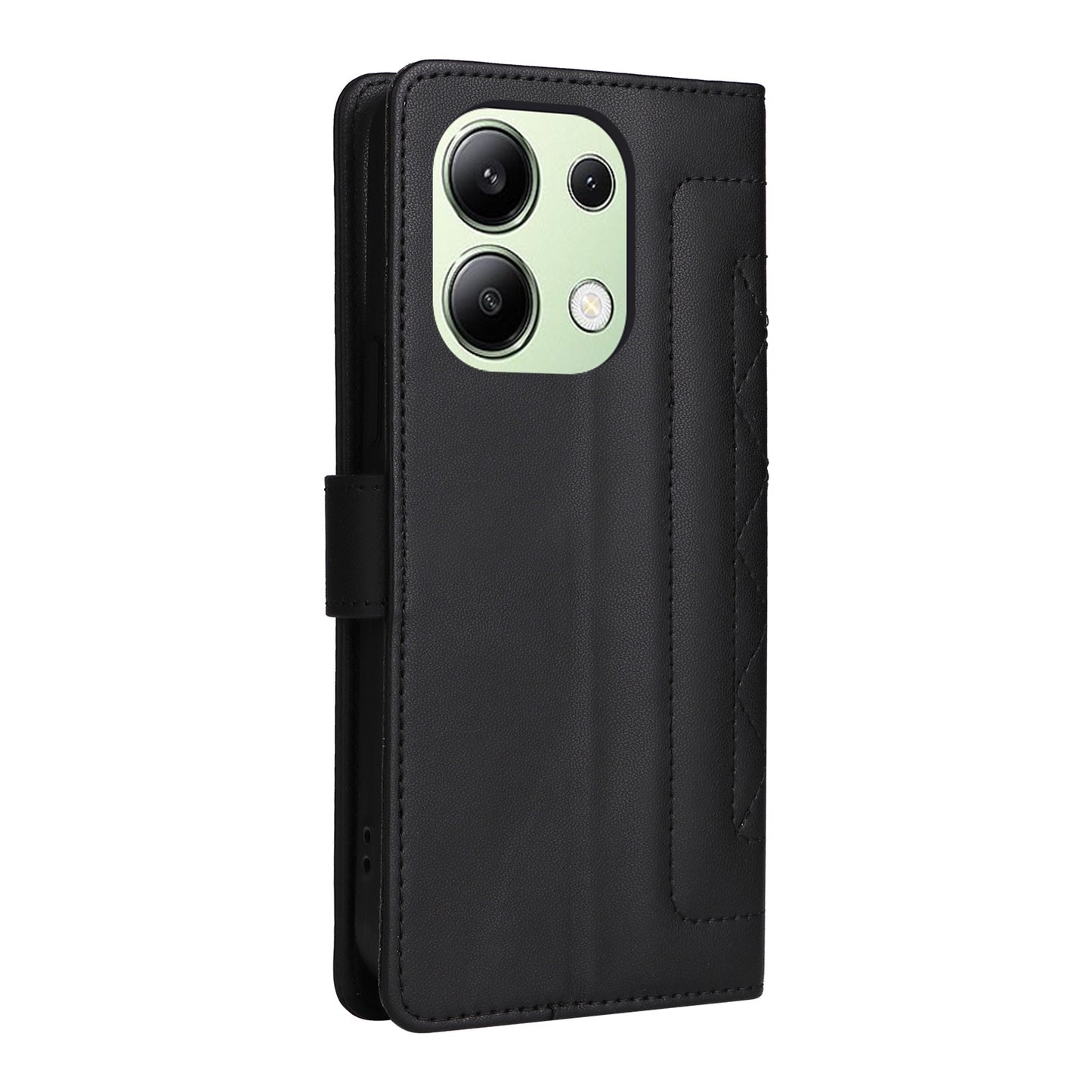 Xiaomi Redmi Note 13 4G Diamond Lattice Leather Flip Phone Case - Durable and Convenient Holder with Precision Cutouts