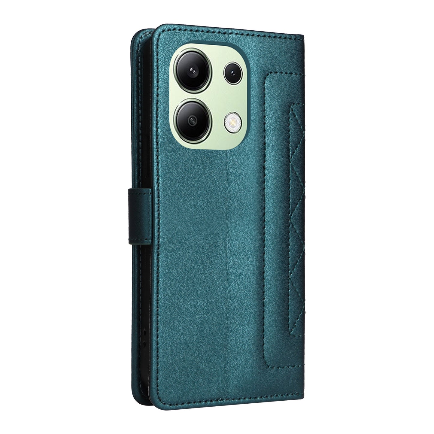 Xiaomi Redmi Note 13 4G Diamond Lattice Leather Flip Phone Case - Durable and Convenient Holder with Precision Cutouts