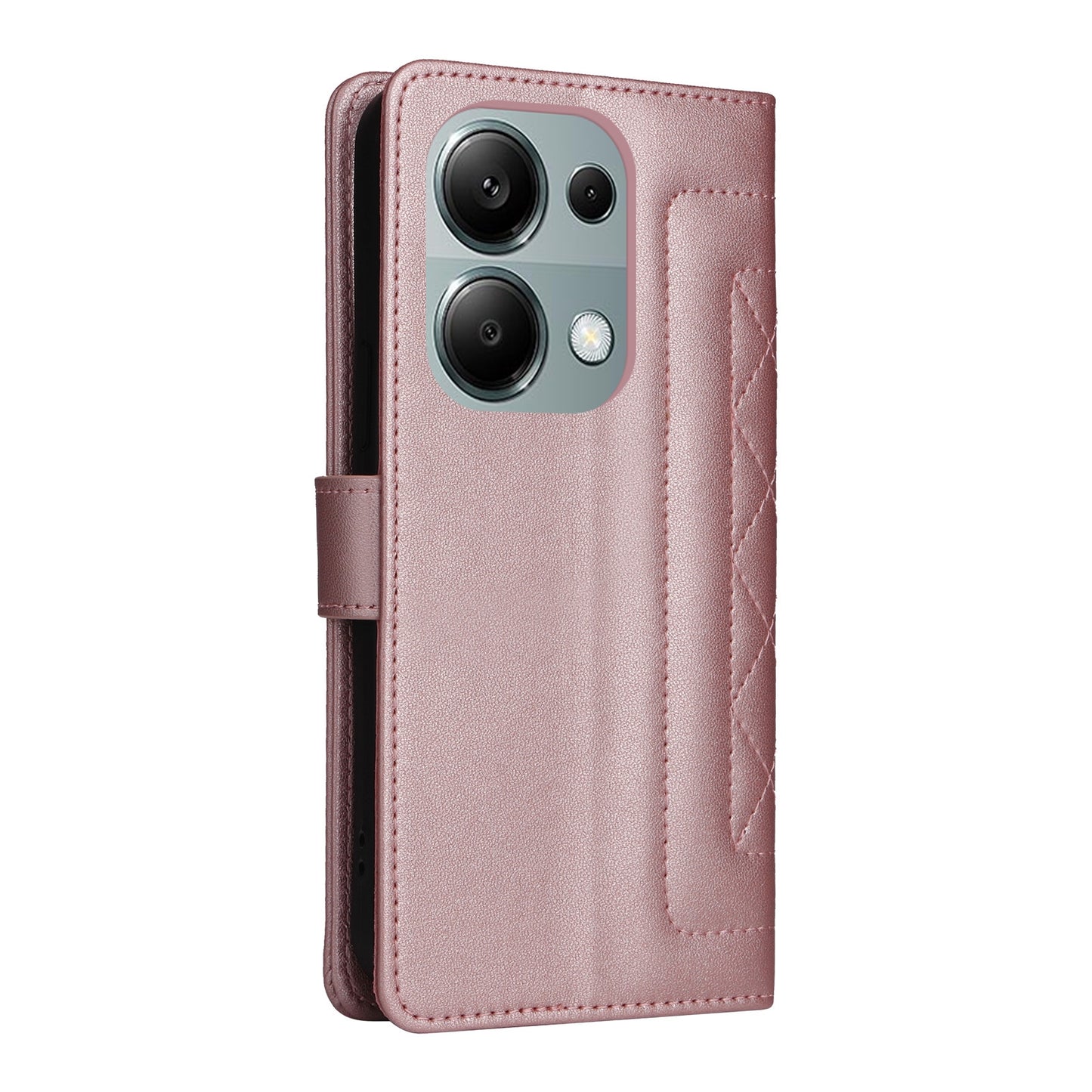 Xiaomi Redmi Note 13 Pro 4G Diamond Lattice Leather Flip Phone Case - Durable and Convenient Holder with Precision Cutouts