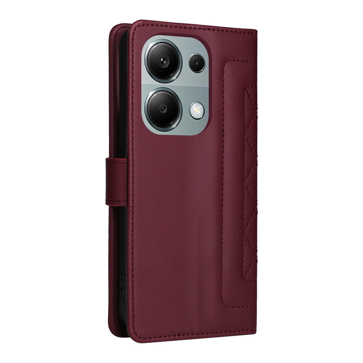 Xiaomi Redmi Note 13 Pro 4G Diamond Lattice Leather Flip Phone Case - Durable and Convenient Holder with Precision Cutouts