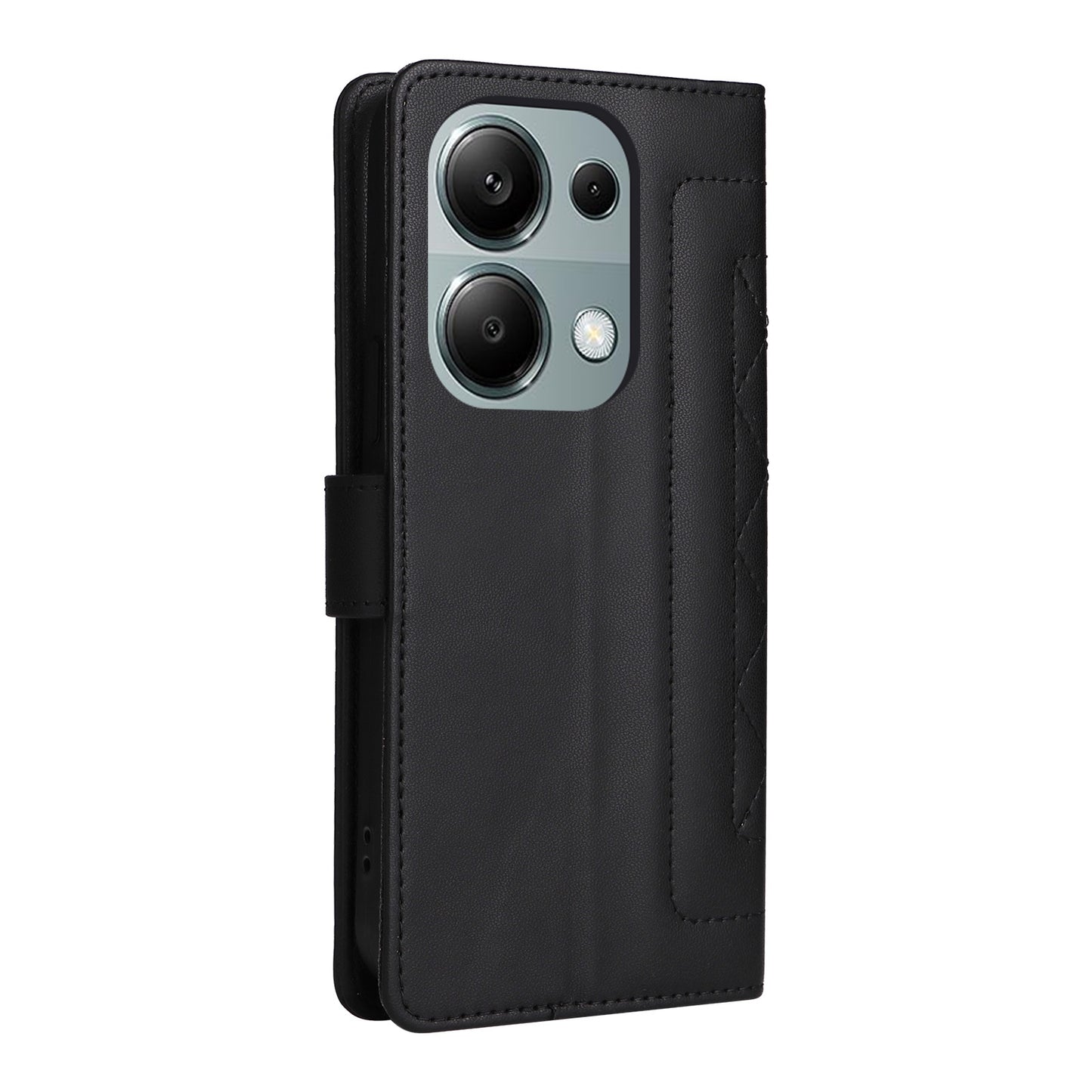 Xiaomi Redmi Note 13 Pro 4G Diamond Lattice Leather Flip Phone Case - Durable and Convenient Holder with Precision Cutouts