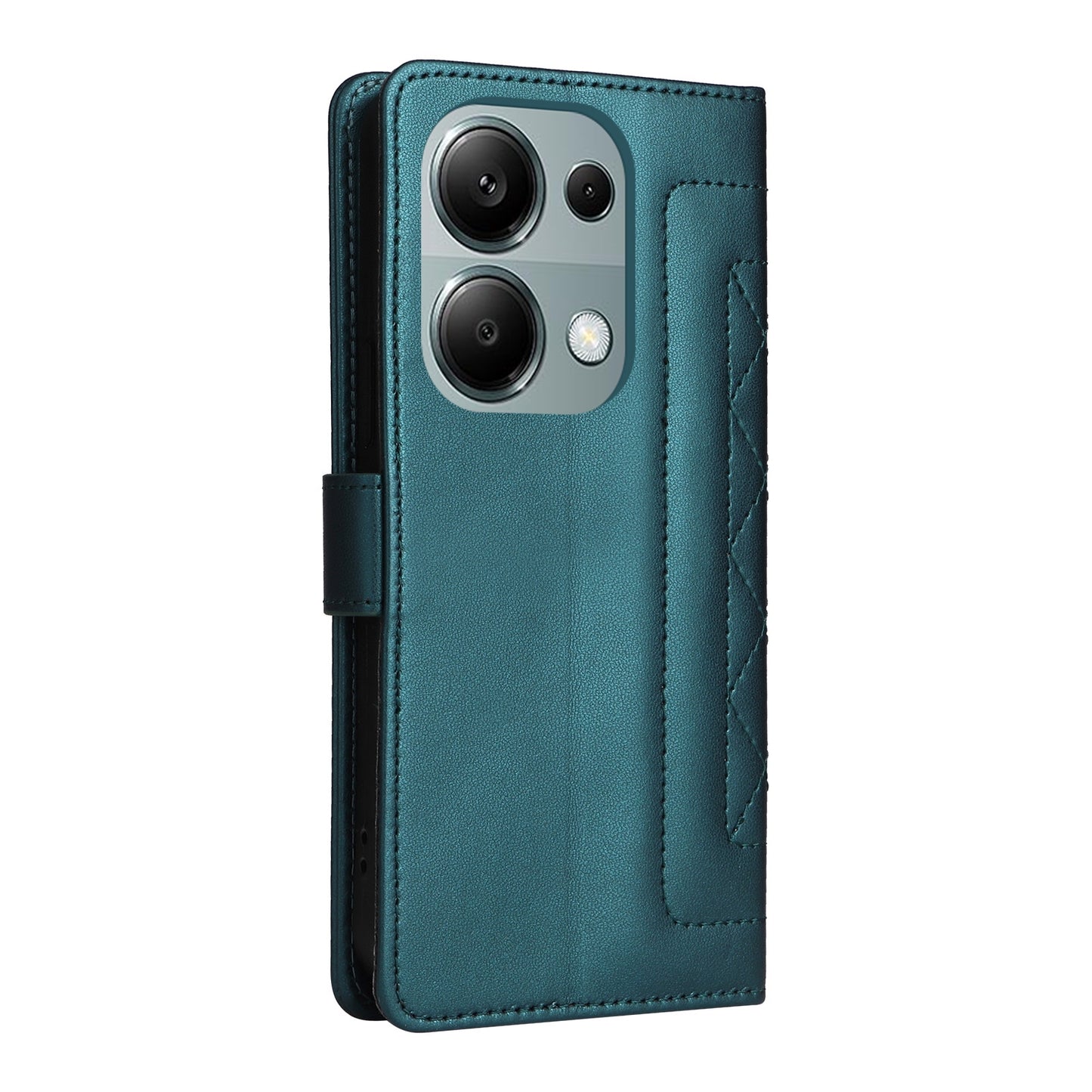 Xiaomi Redmi Note 13 Pro 4G Diamond Lattice Leather Flip Phone Case - Durable and Convenient Holder with Precision Cutouts
