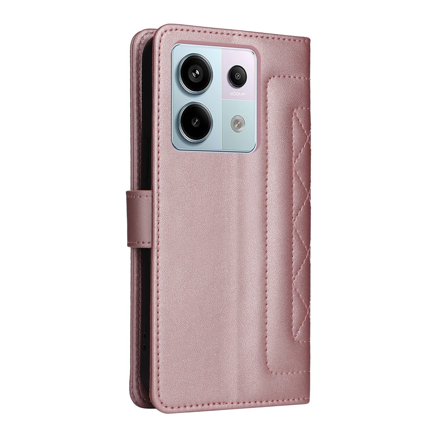 Xiaomi Redmi Note 13 Pro 5G Diamond Lattice Leather Flip Phone Case - Durable and Convenient Holder with Precision Cutouts
