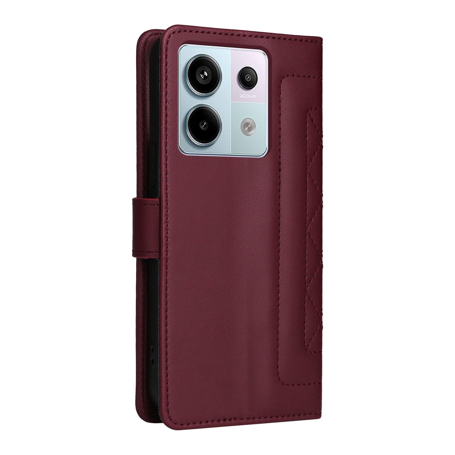 Xiaomi Redmi Note 13 Pro 5G Diamond Lattice Leather Flip Phone Case - Durable and Convenient Holder with Precision Cutouts