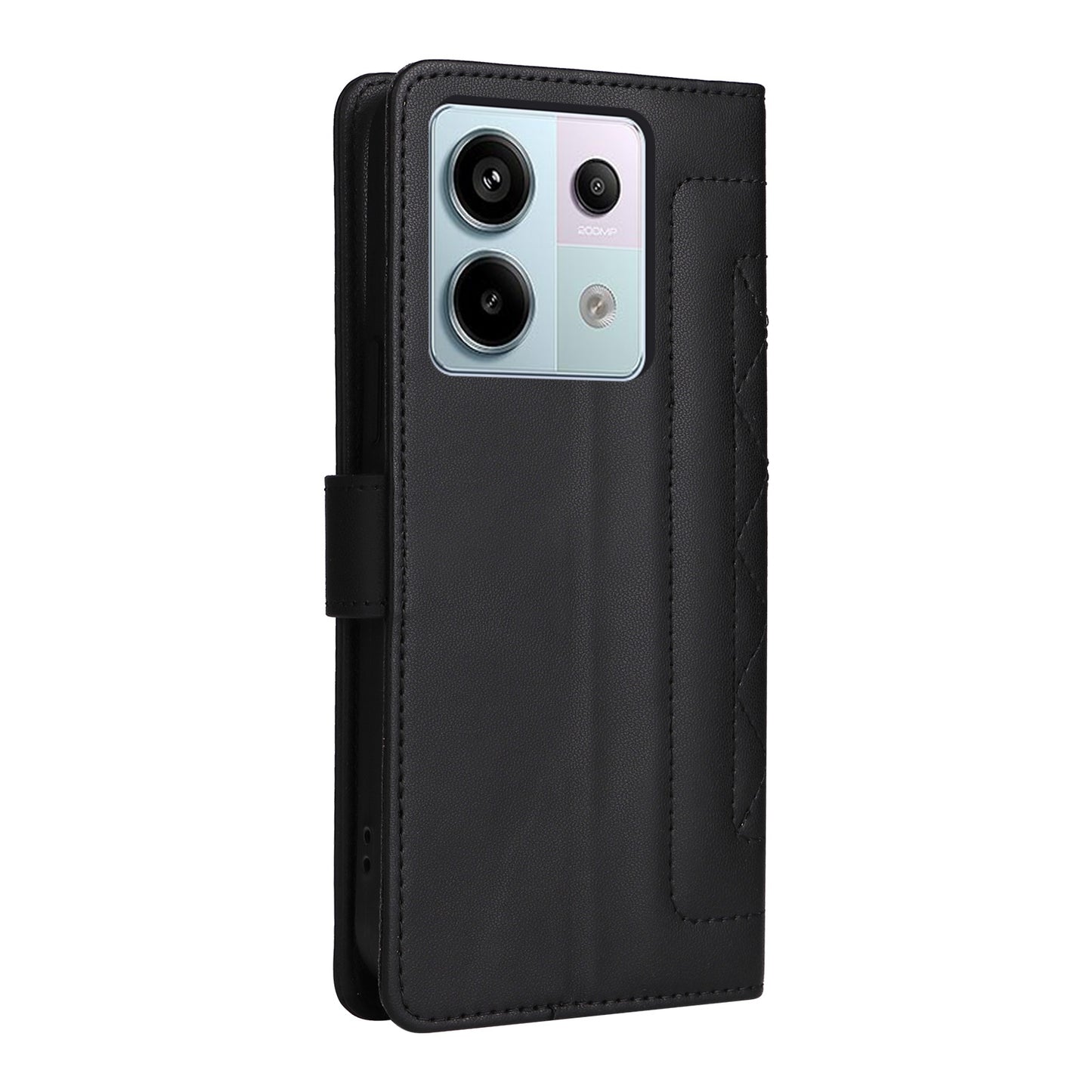 Xiaomi Redmi Note 13 Pro 5G Diamond Lattice Leather Flip Phone Case - Durable and Convenient Holder with Precision Cutouts