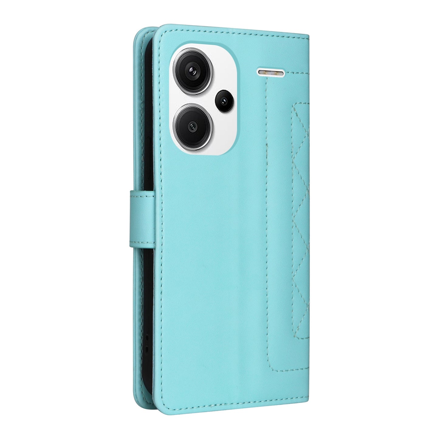 Xiaomi Redmi Note 13 Pro+ 5G Diamond Lattice Leather Flip Phone Case - Durable and Convenient Holder with Precision Cutouts