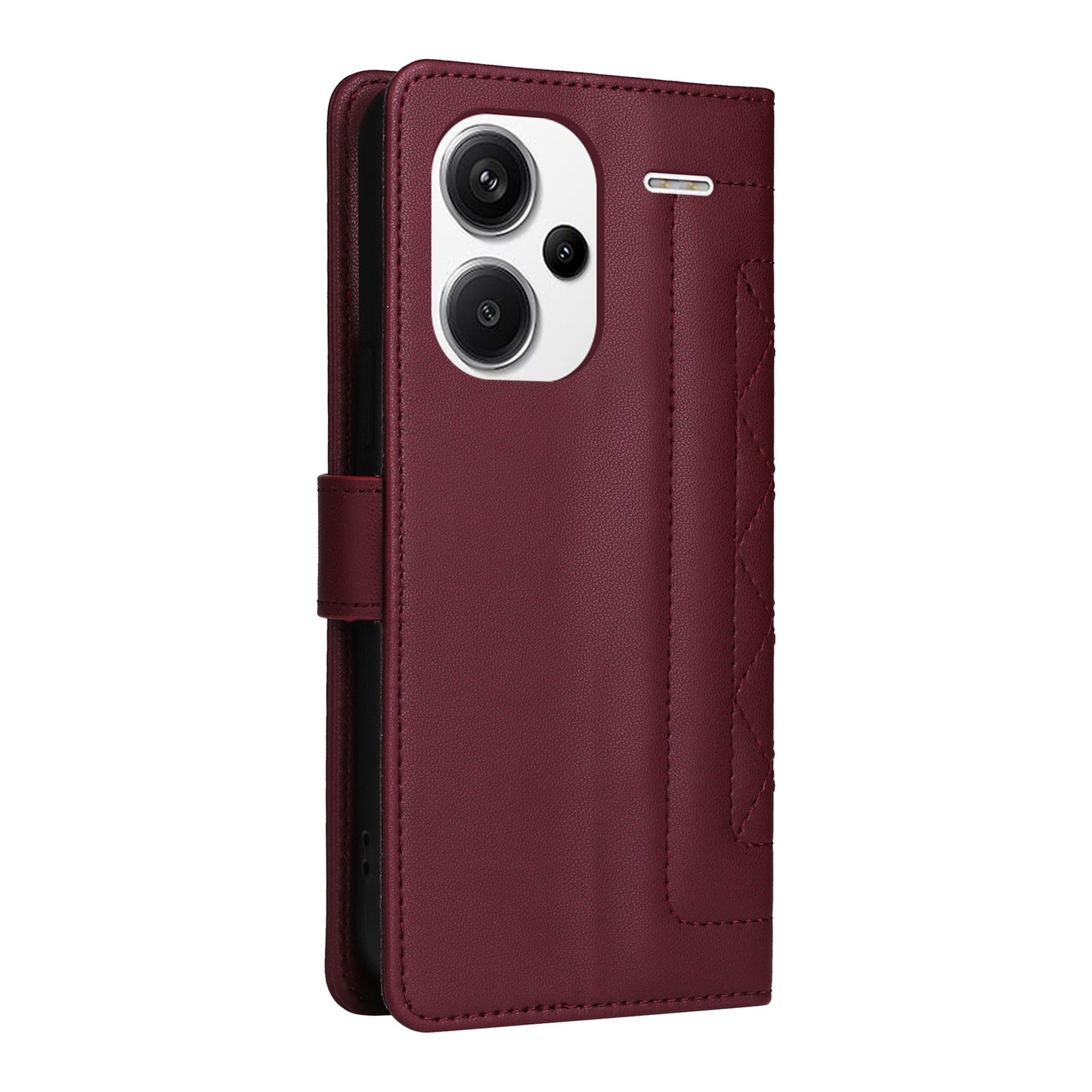 Xiaomi Redmi Note 13 Pro+ 5G Diamond Lattice Leather Flip Phone Case - Durable and Convenient Holder with Precision Cutouts