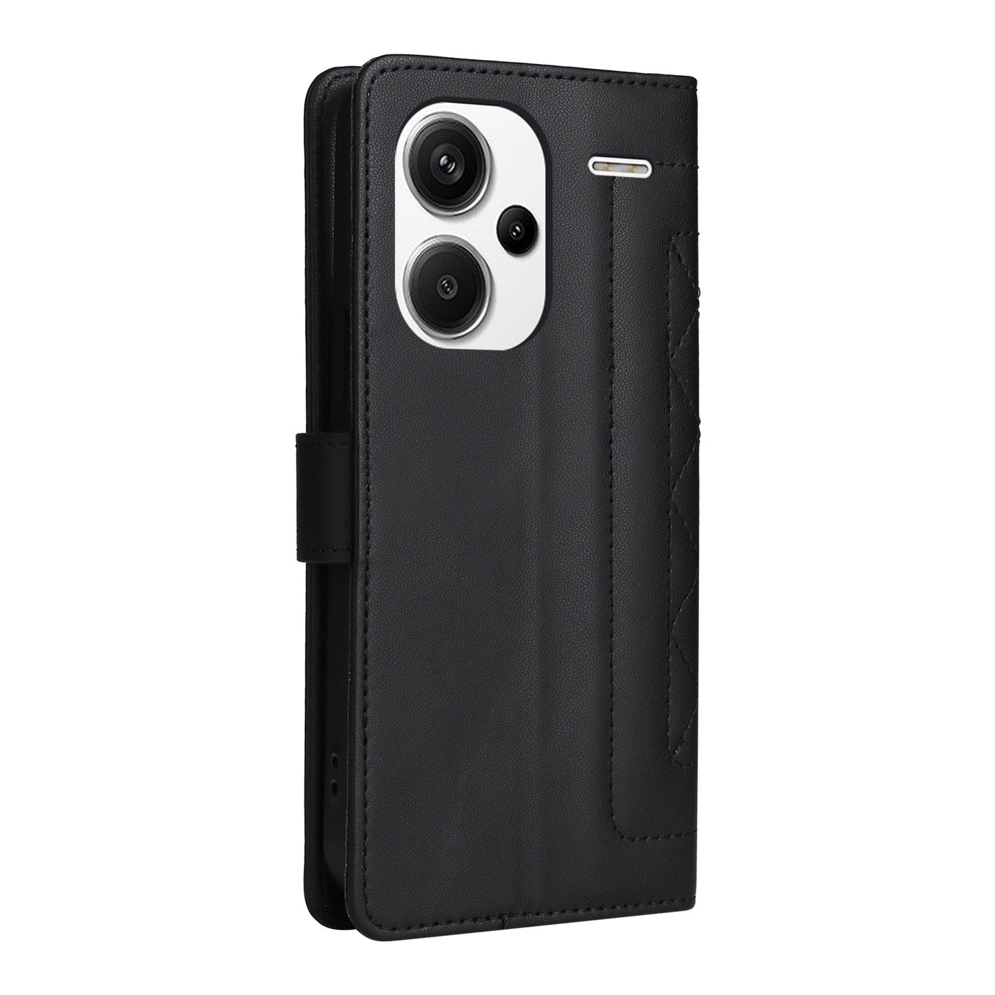 Xiaomi Redmi Note 13 Pro+ 5G Diamond Lattice Leather Flip Phone Case - Durable and Convenient Holder with Precision Cutouts