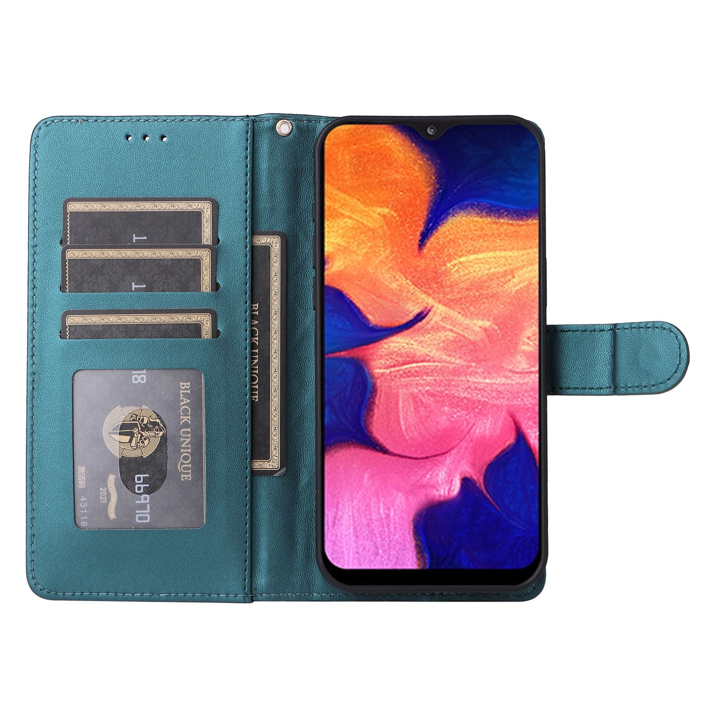 Samsung Galaxy A10 Diamond Lattice Leather Flip Phone Case - Durable and Convenient Holder with Precision Cutouts