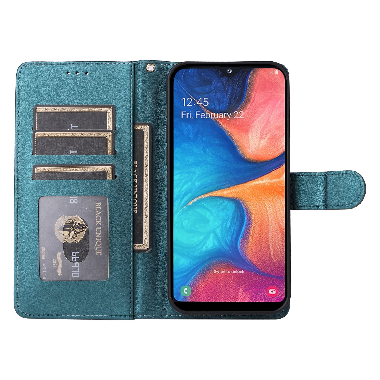 Samsung Galaxy A20e Diamond Lattice Leather Flip Phone Case - Durable and Convenient Holder with Precision Cutouts