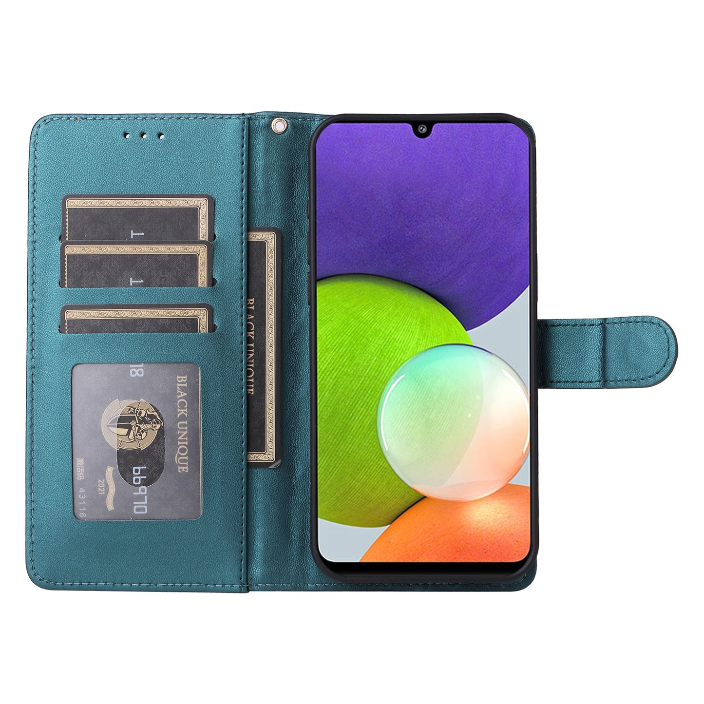 Samsung Galaxy A22 4G Diamond Lattice Leather Flip Phone Case - Durable and Convenient Holder with Precision Cutouts