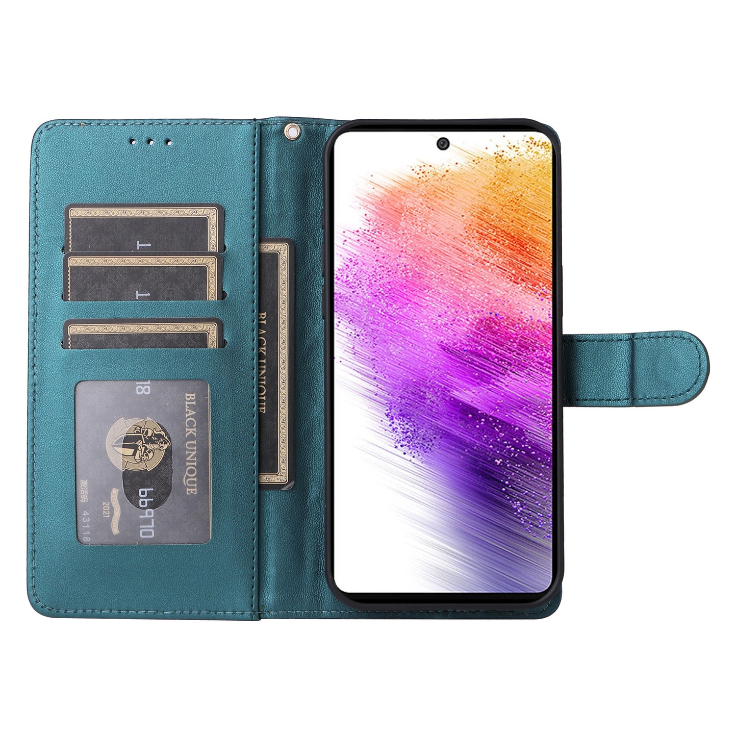 Samsung Galaxy A73 5G Diamond Lattice Leather Flip Phone Case - Durable and Convenient Holder with Precision Cutouts