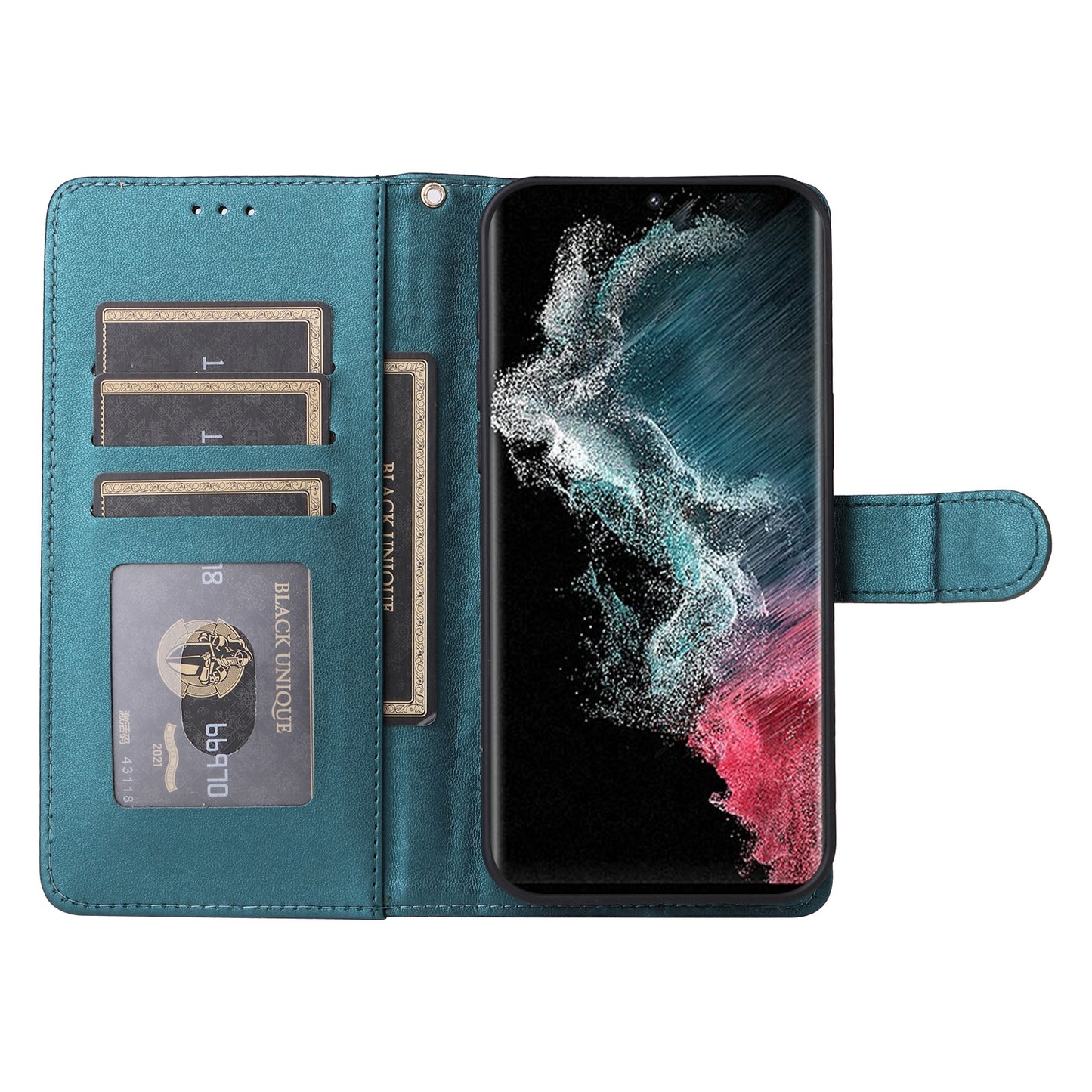 Samsung Galaxy S22 Ultra 5G Diamond Lattice Leather Flip Phone Case - Durable and Convenient Holder with Precision Cutouts