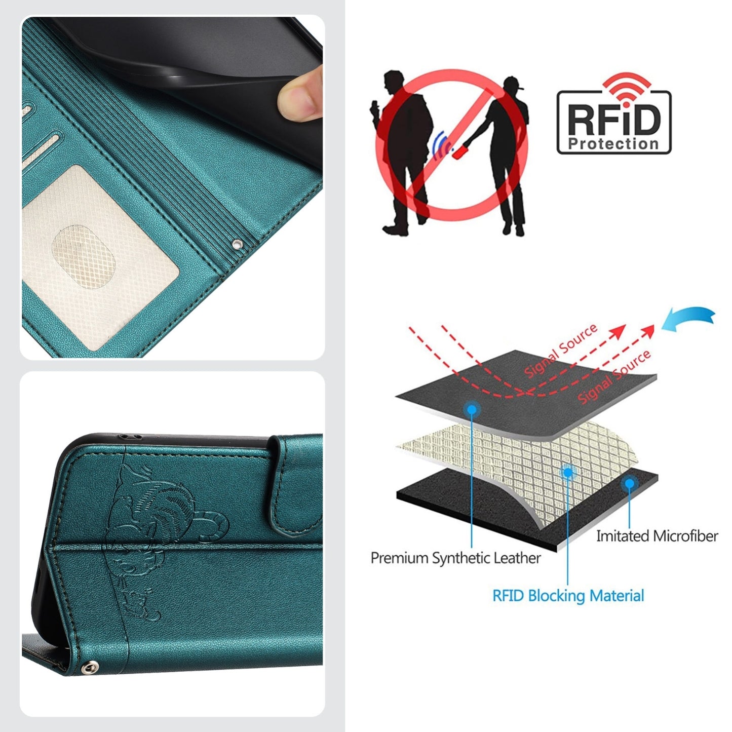For vivo X100 Pro 5G Cat and Rat Embossed Pattern, RFID Leather Phone Case with Lanyard, Kickstand, and Wallet Features