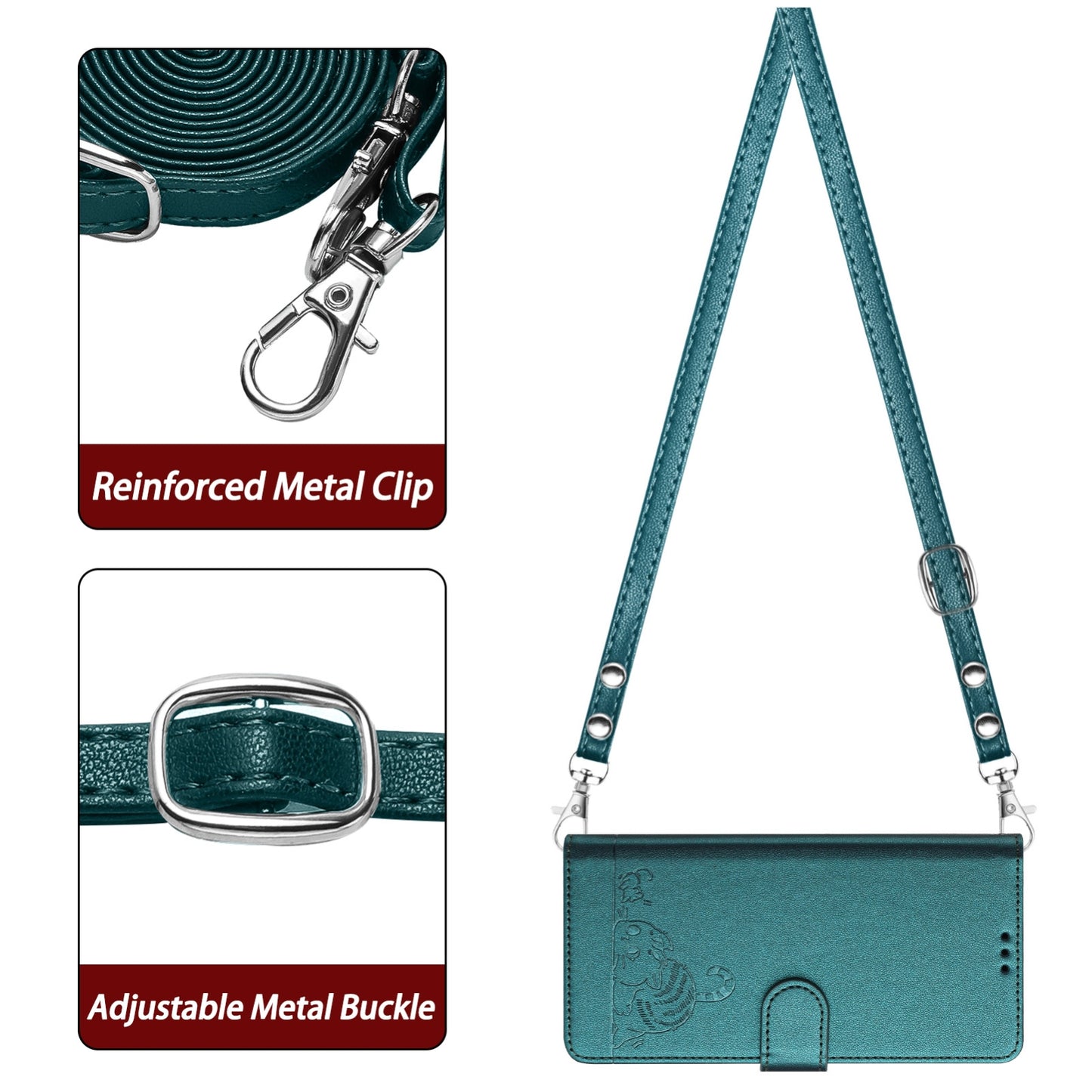 For Samsung Galaxy M10 EU Version Cat and Rat Embossed Pattern, RFID Leather Phone Case with Lanyard, Kickstand, and Wallet Features