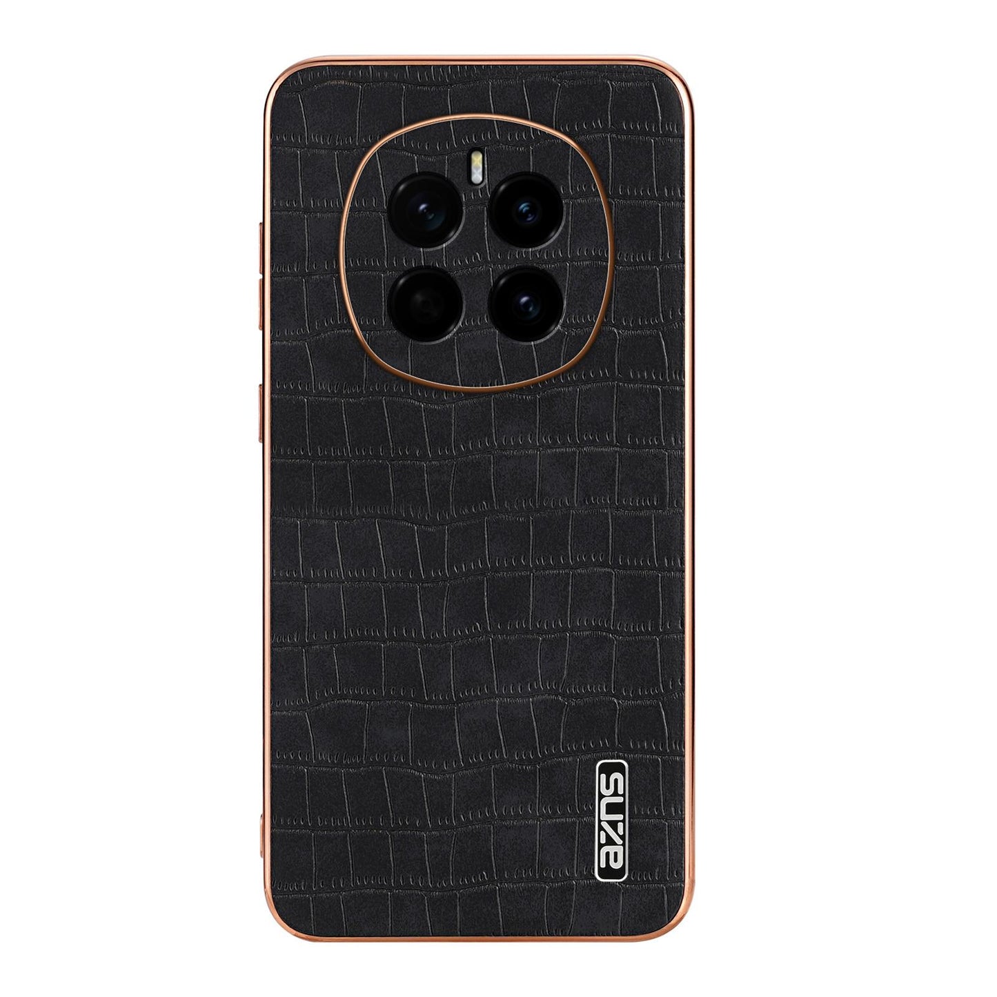 Honor Magic7 Luxury Case - Electroplated Frame, Crocodile Texture Leather, Full Coverage Protection, Anti-Fingerprint & Shockproof
