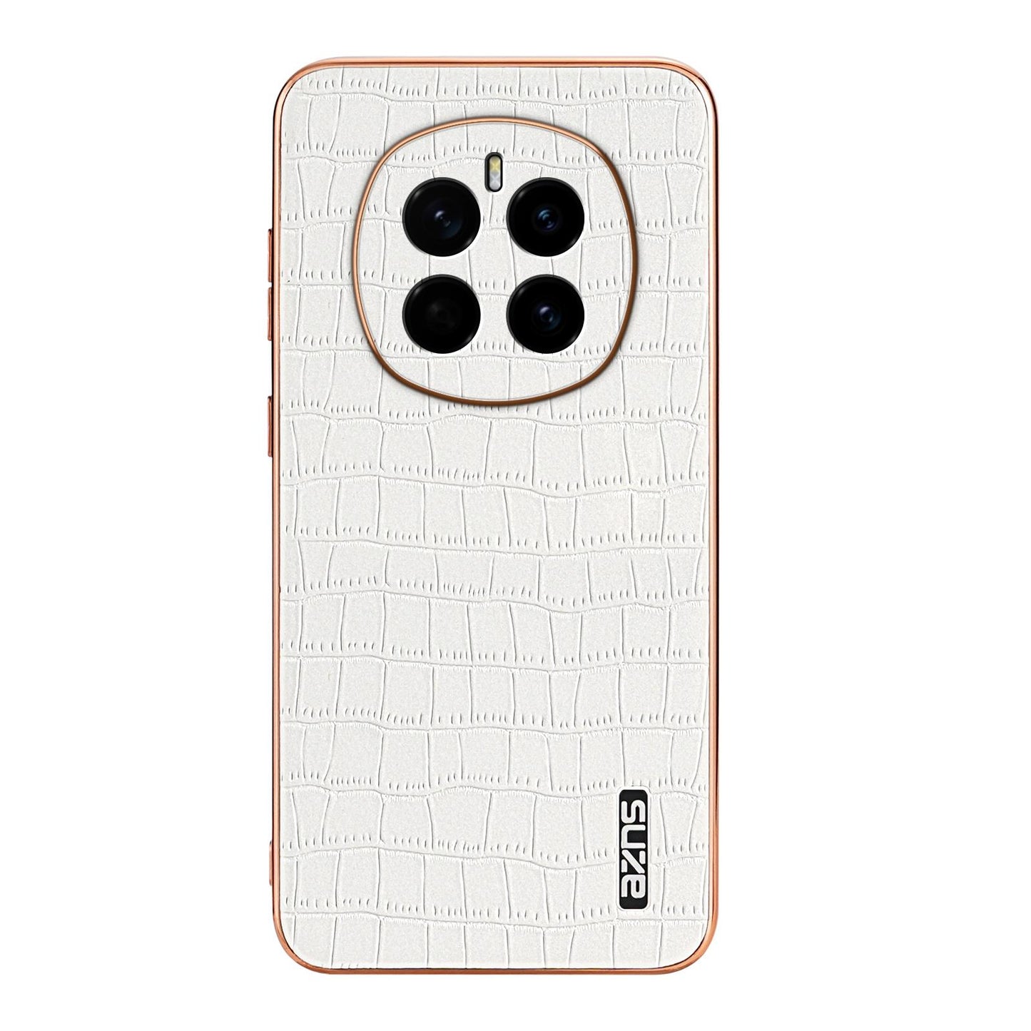 Honor Magic7 Luxury Case - Electroplated Frame, Crocodile Texture Leather, Full Coverage Protection, Anti-Fingerprint & Shockproof