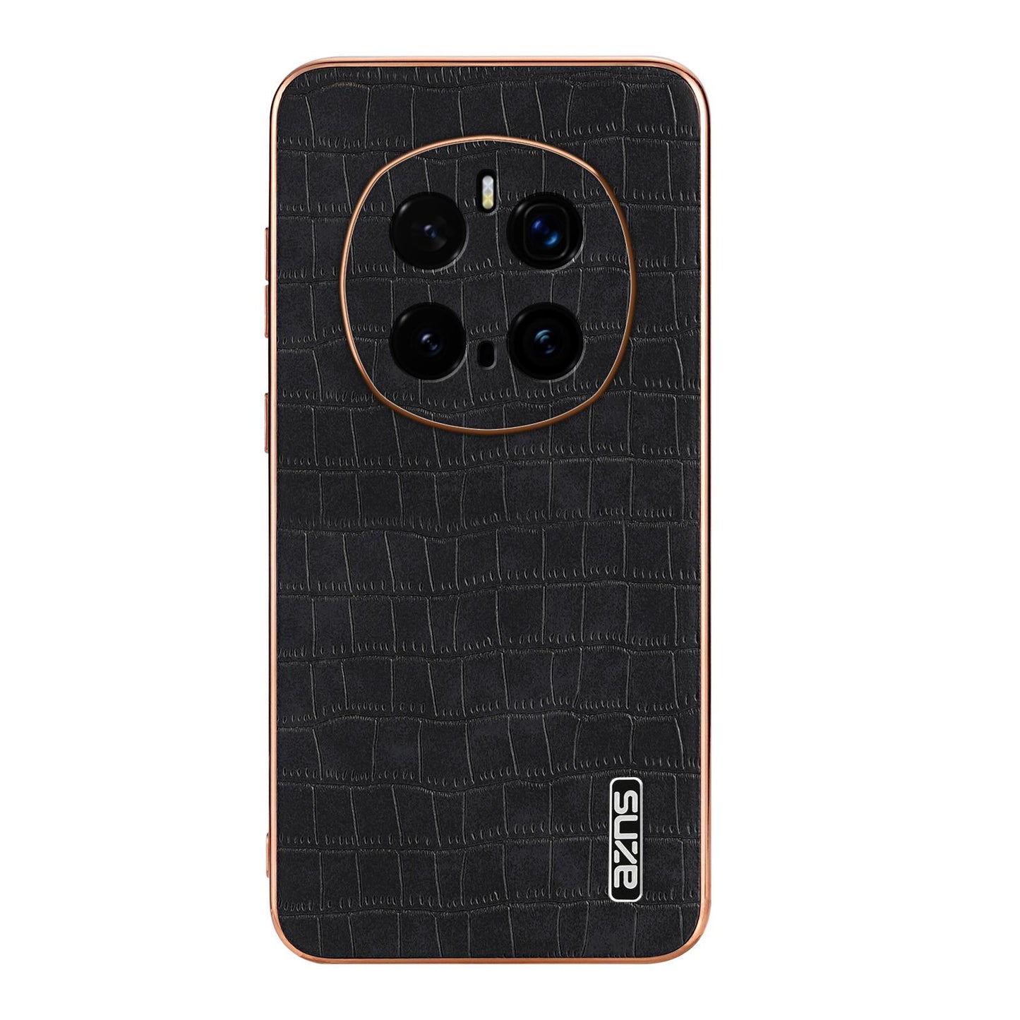 Honor Magic7 Pro Luxury Case - Electroplated Frame, Crocodile Texture Leather, Full Coverage Protection, Anti-Fingerprint & Shockproof