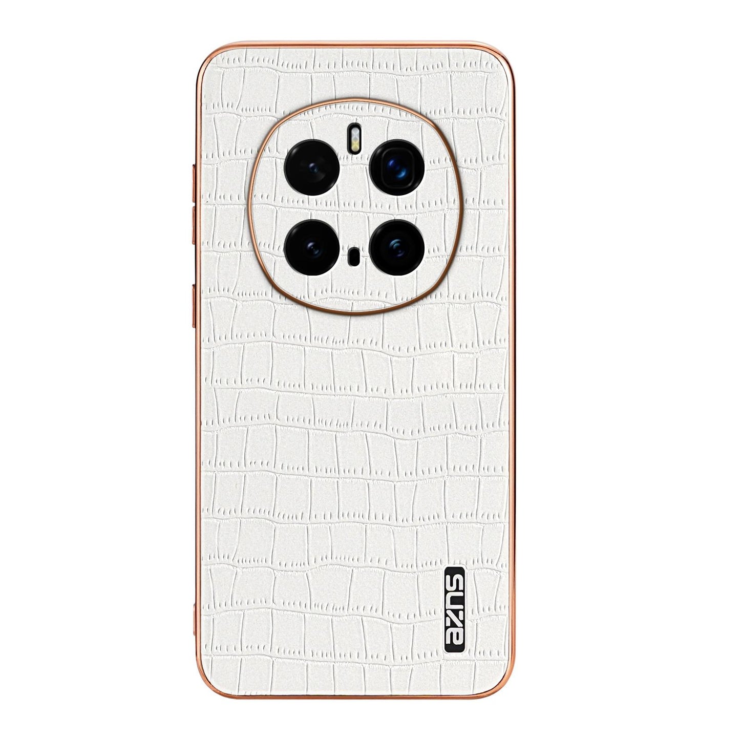 Honor Magic7 Pro Luxury Case - Electroplated Frame, Crocodile Texture Leather, Full Coverage Protection, Anti-Fingerprint & Shockproof