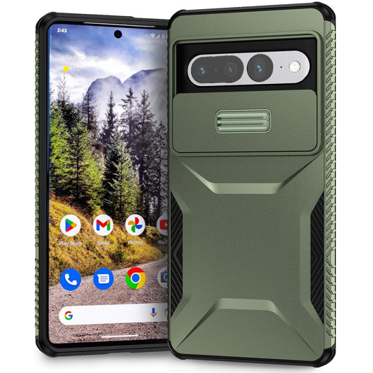 Google Pixel 7 Pro Phone Case with Sliding Camshield | Military-Grade TPU & PC Protective Anti-Scratch Anti-Skid Cover, Durable Shockproof Design