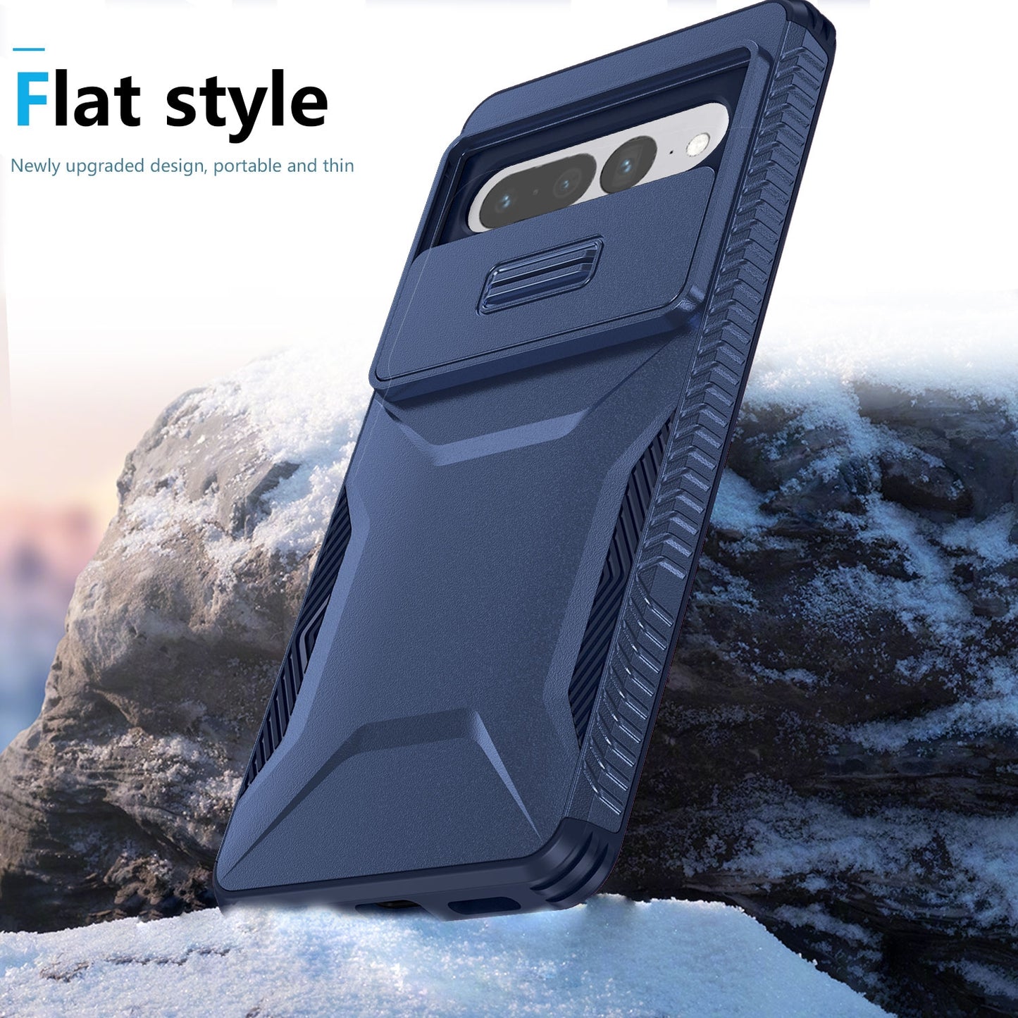 Google Pixel 7 Pro Phone Case with Sliding Camshield | Military-Grade TPU & PC Protective Anti-Scratch Anti-Skid Cover, Durable Shockproof Design